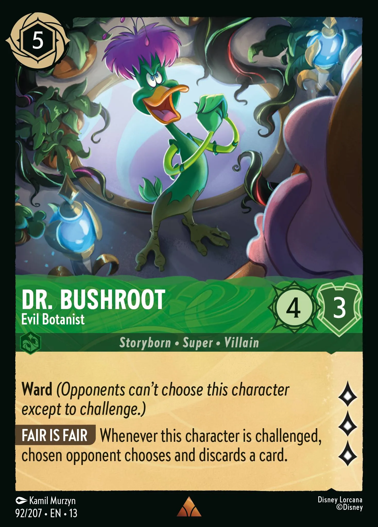 Dr. Bushroot - Evil Botanist · Attack of the Vine! 92/227