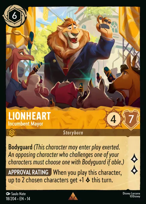 Lionheart - Incumbent Mayor · Hyperia City 18/72