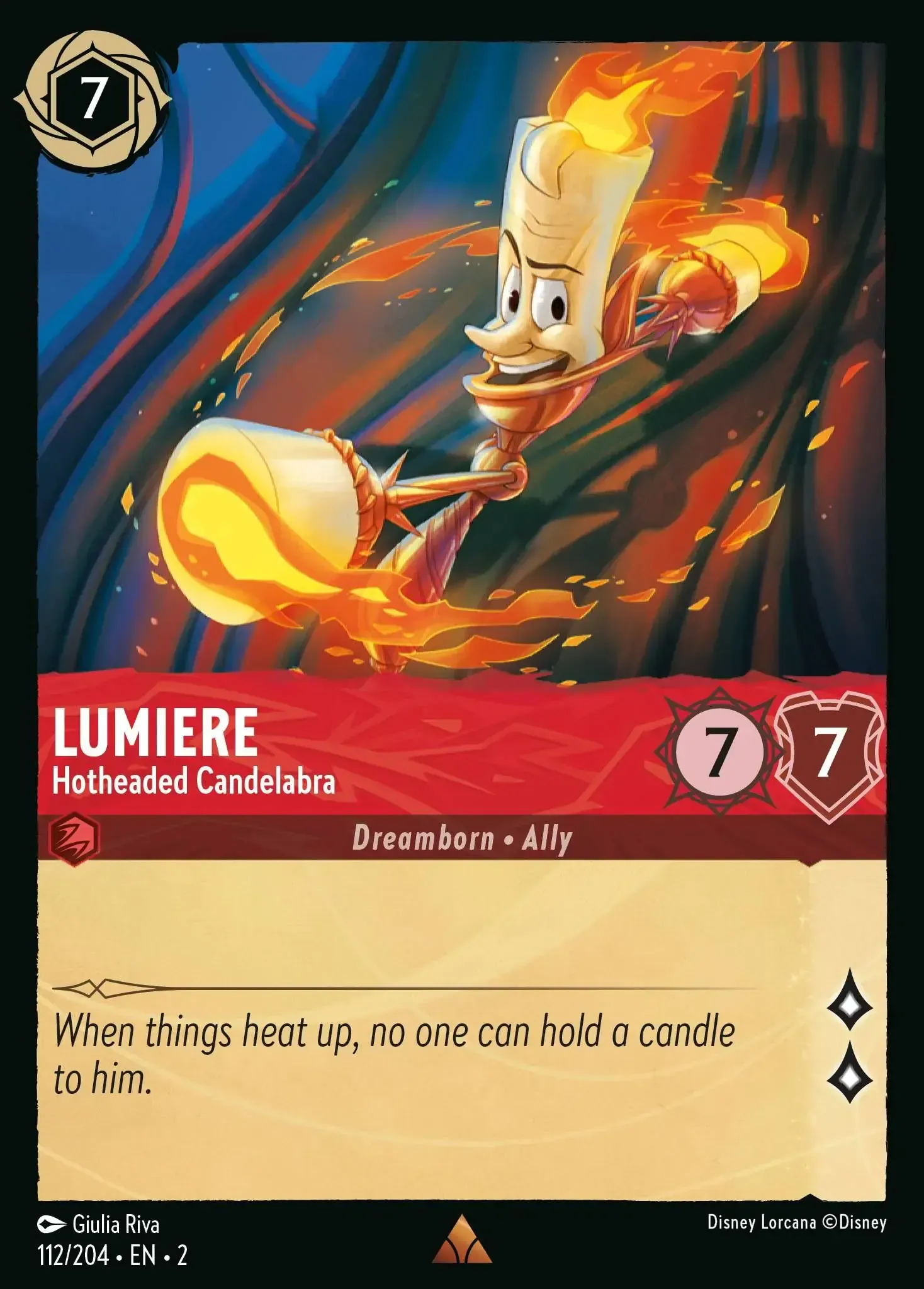 Lumiere - Hotheaded Candelabra · Rise of the Floodborn 112/204