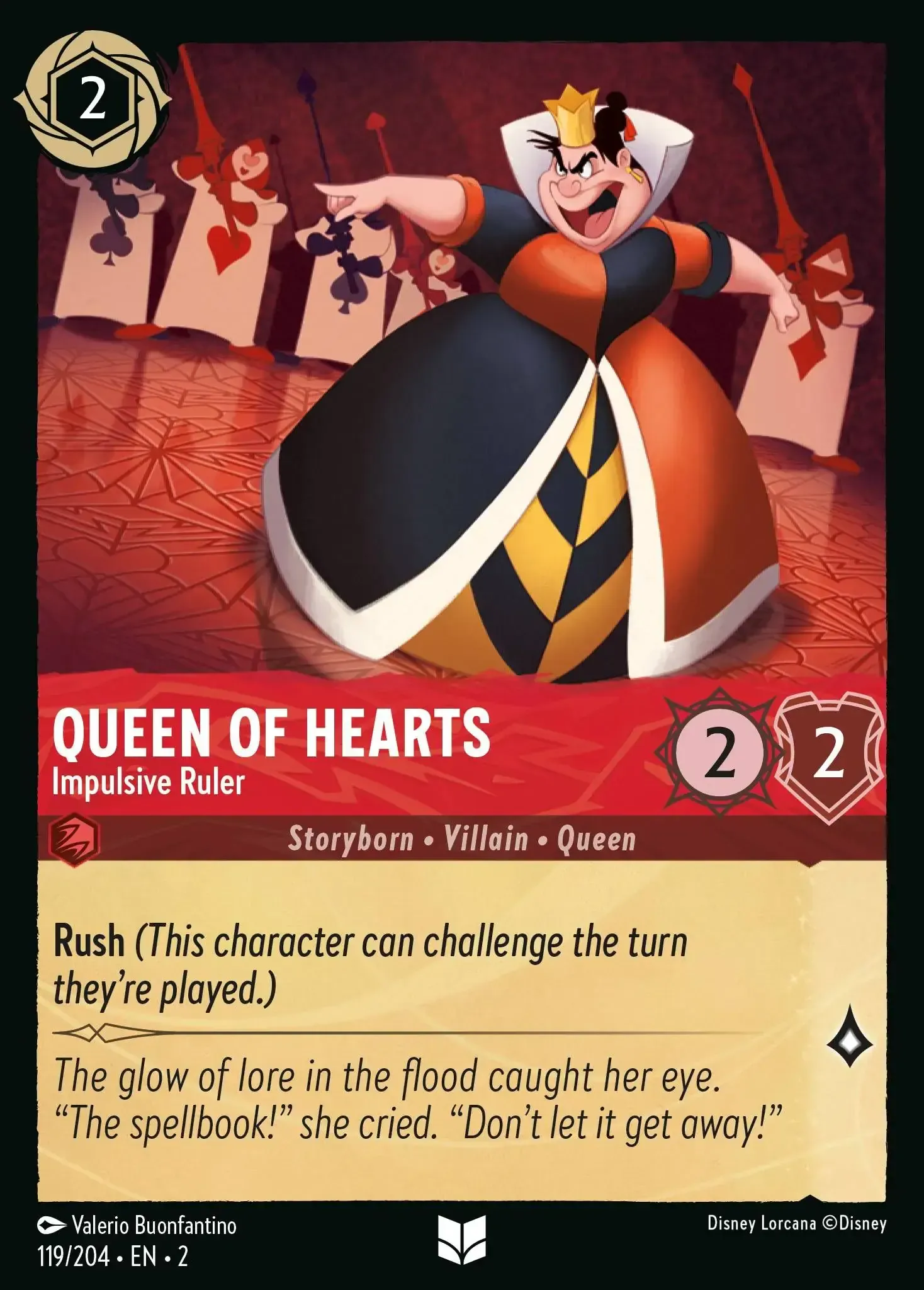 Queen of Hearts - Impulsive Ruler · Rise of the Floodborn 119/204
