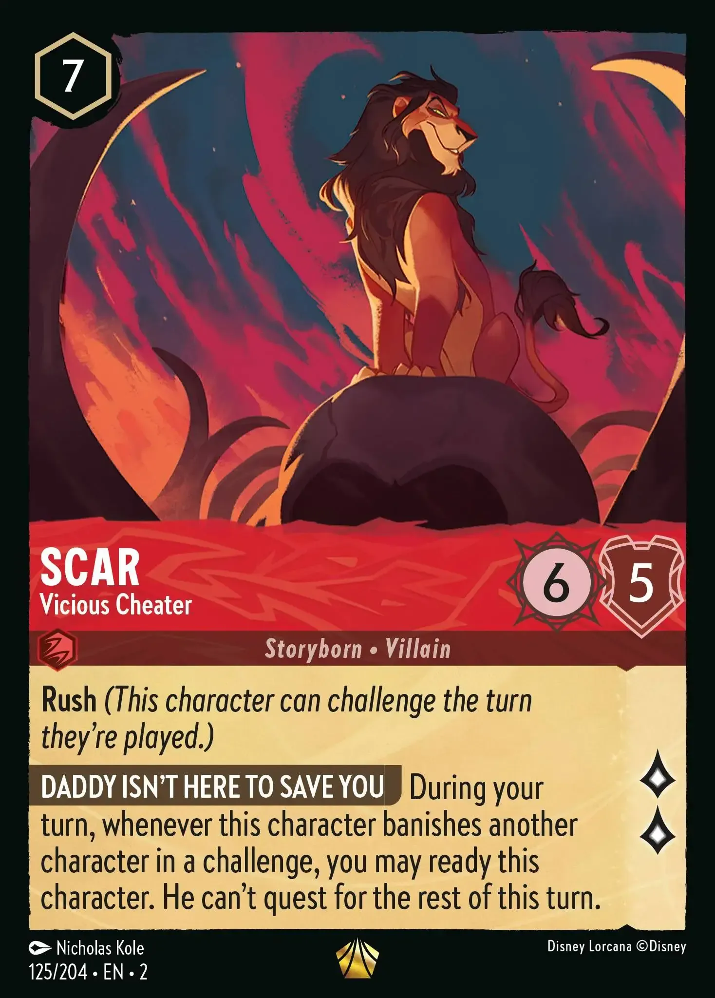 Scar - Vicious Cheater · Rise of the Floodborn 125/204