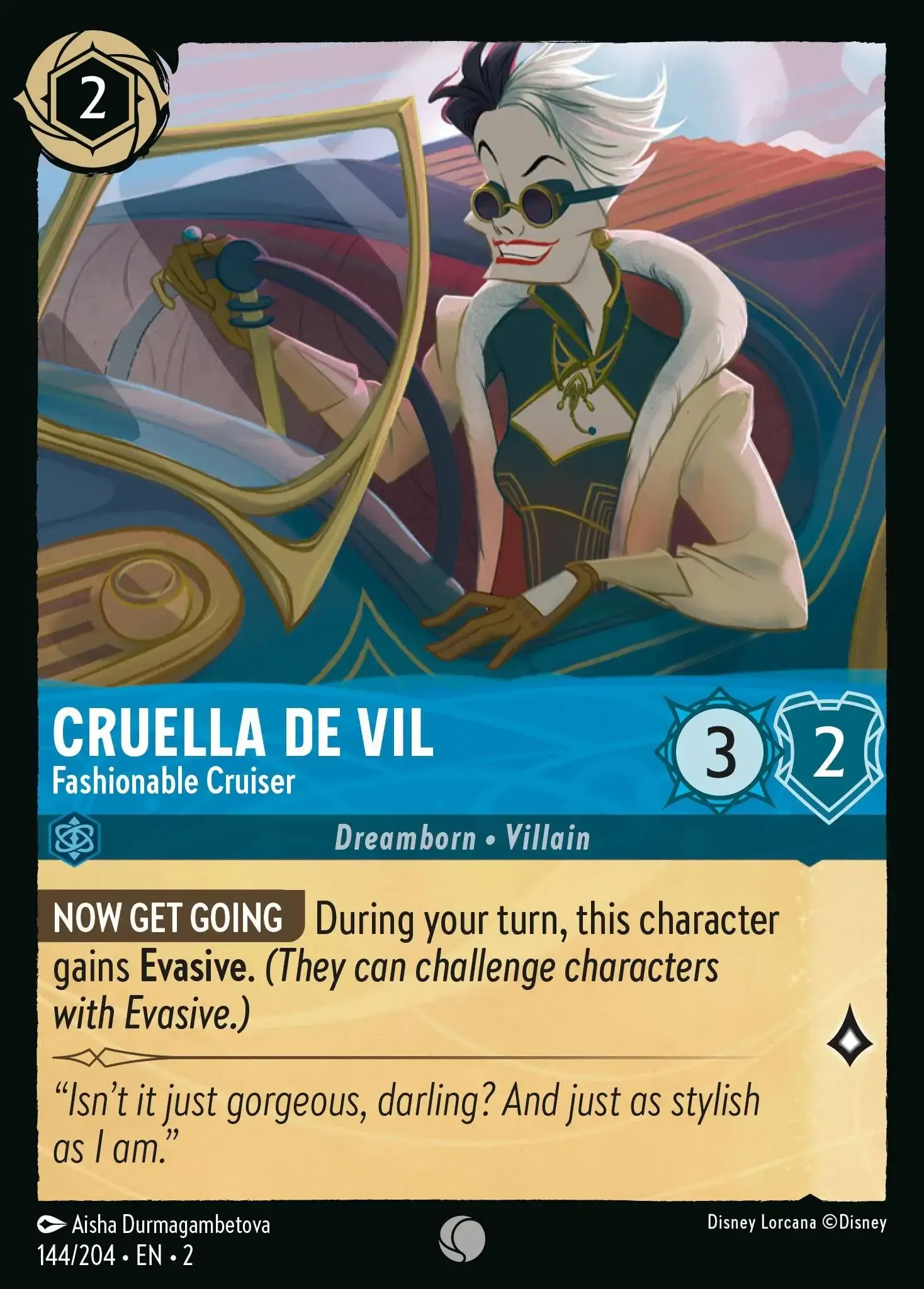 Cruella De Vil - Fashionable Cruiser · Rise of the Floodborn 144/204