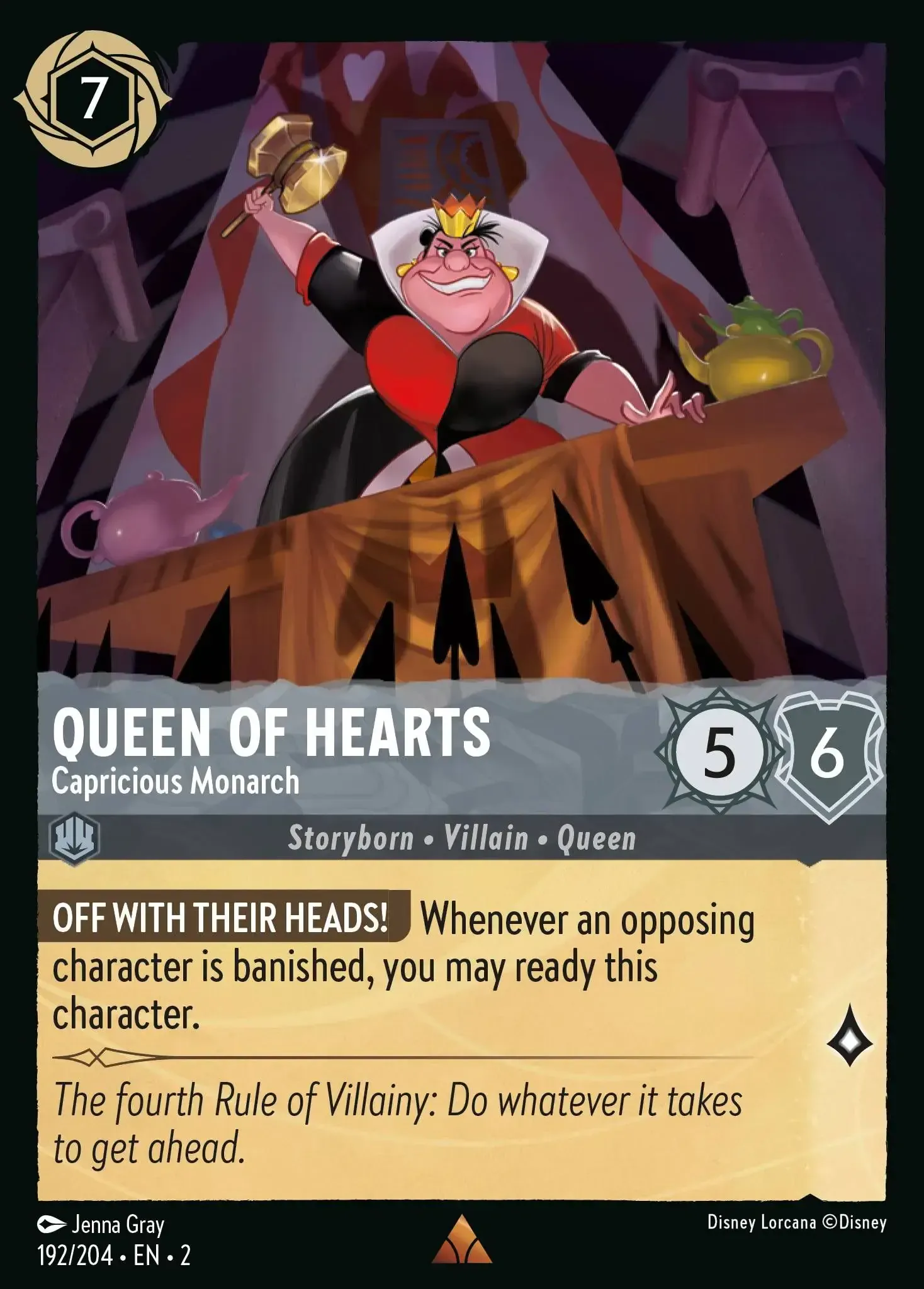 Queen of Hearts - Capricious Monarch · Rise of the Floodborn 192/204