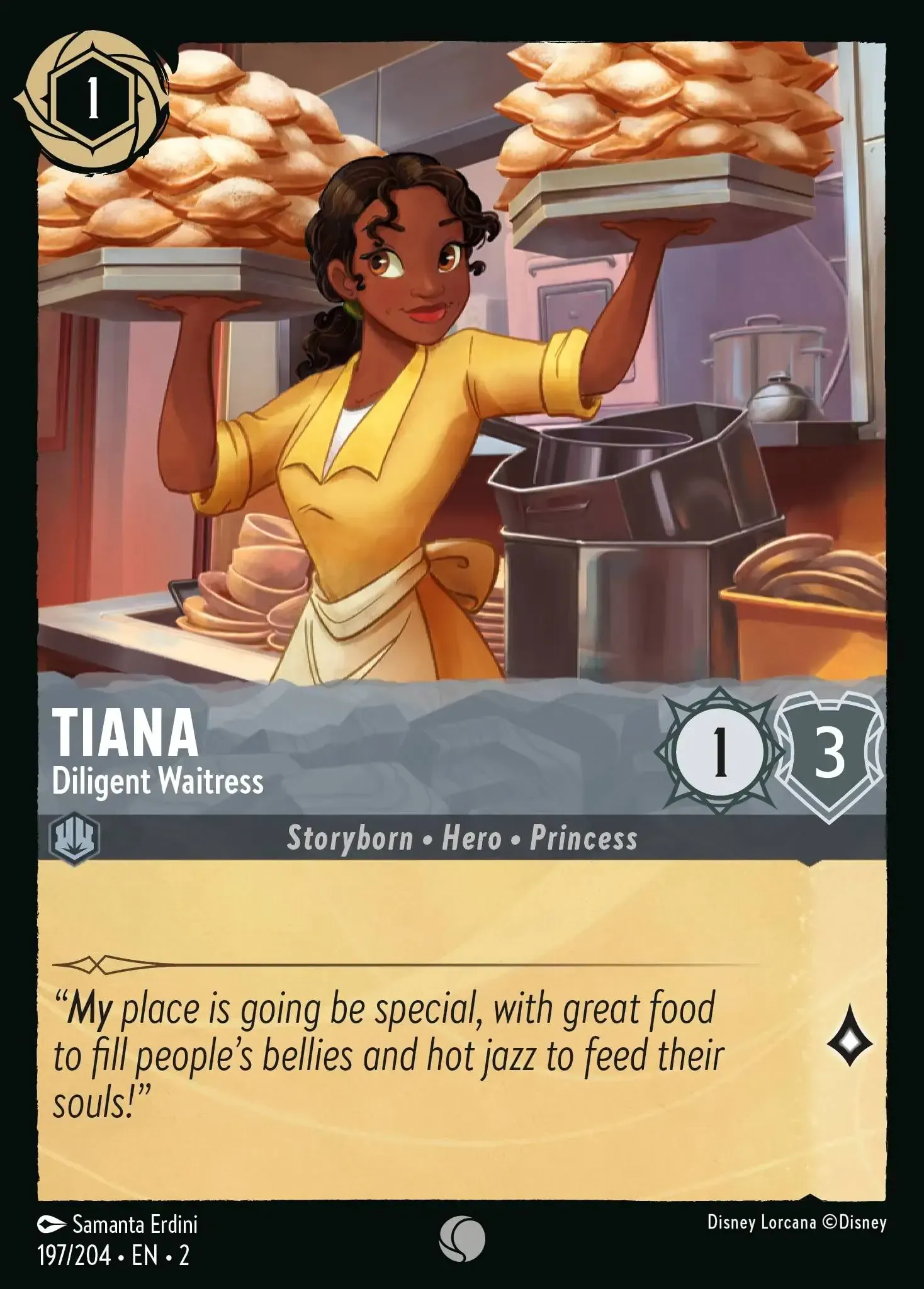 Tiana - Diligent Waitress · Rise of the Floodborn 197/204