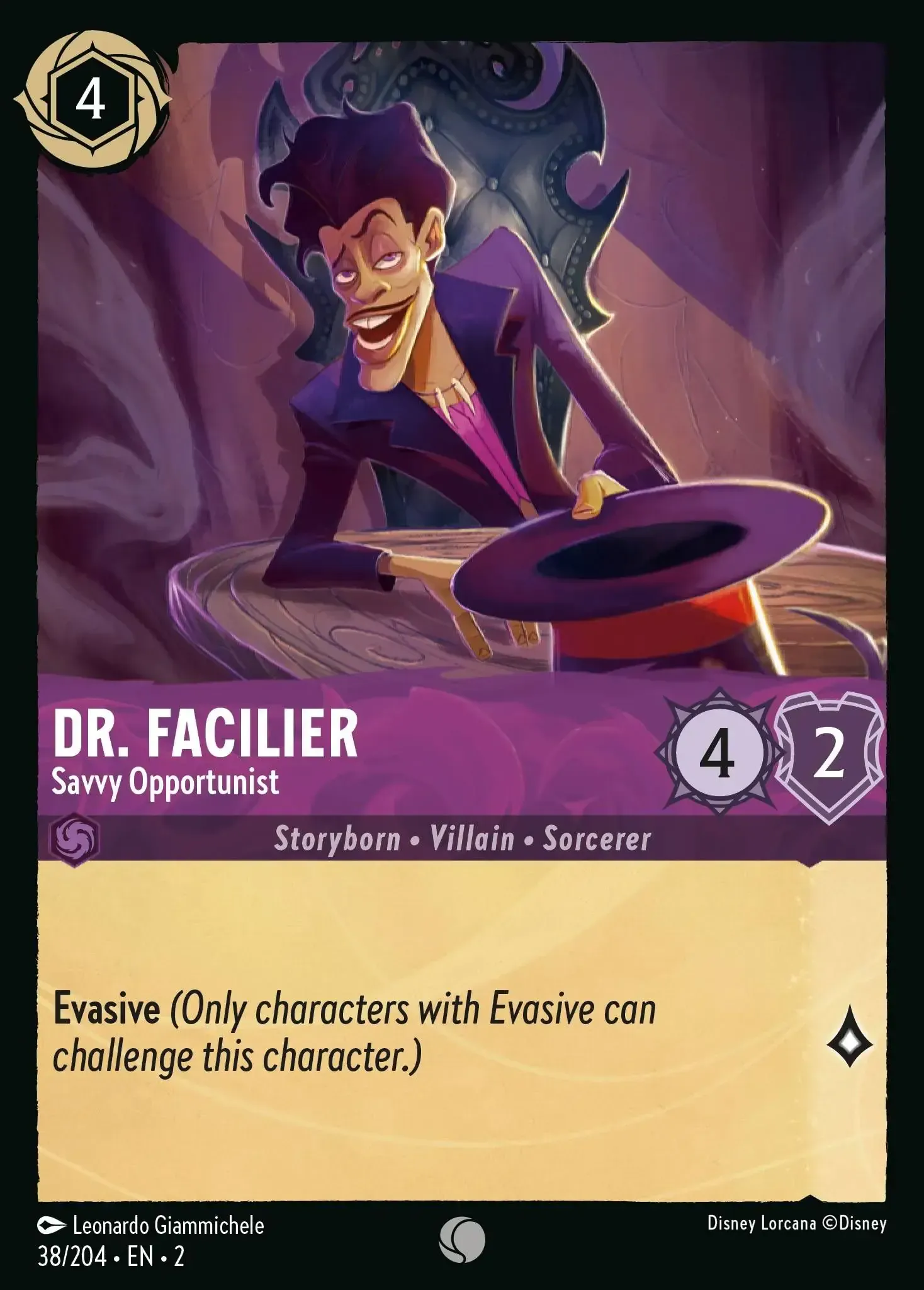 Dr. Facilier - Savvy Opportunist · Rise of the Floodborn 38/204