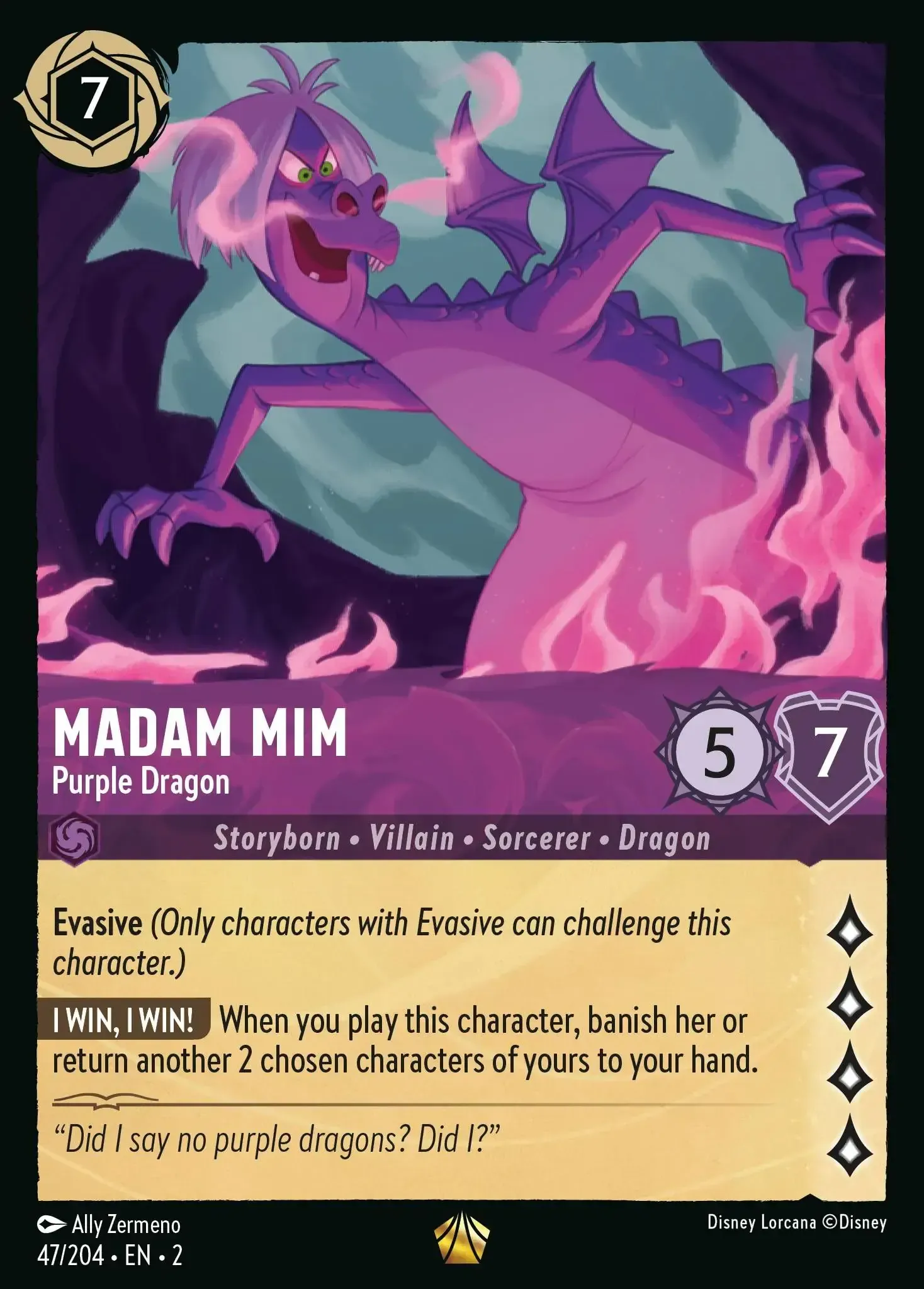 Madam Mim - Purple Dragon · Rise of the Floodborn 47/204
