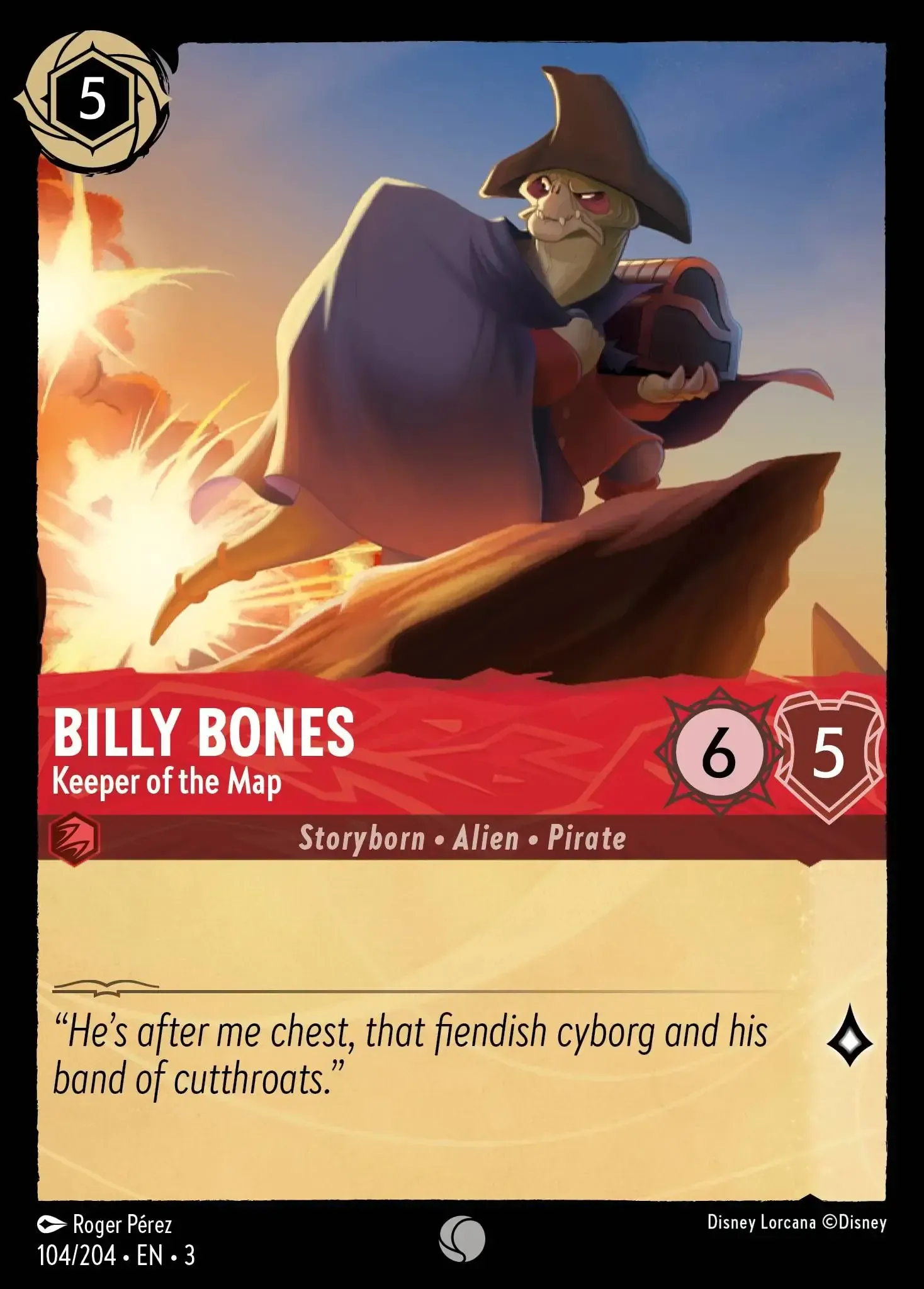 Billy Bones - Keeper of the Map · Into the Inklands 104/208