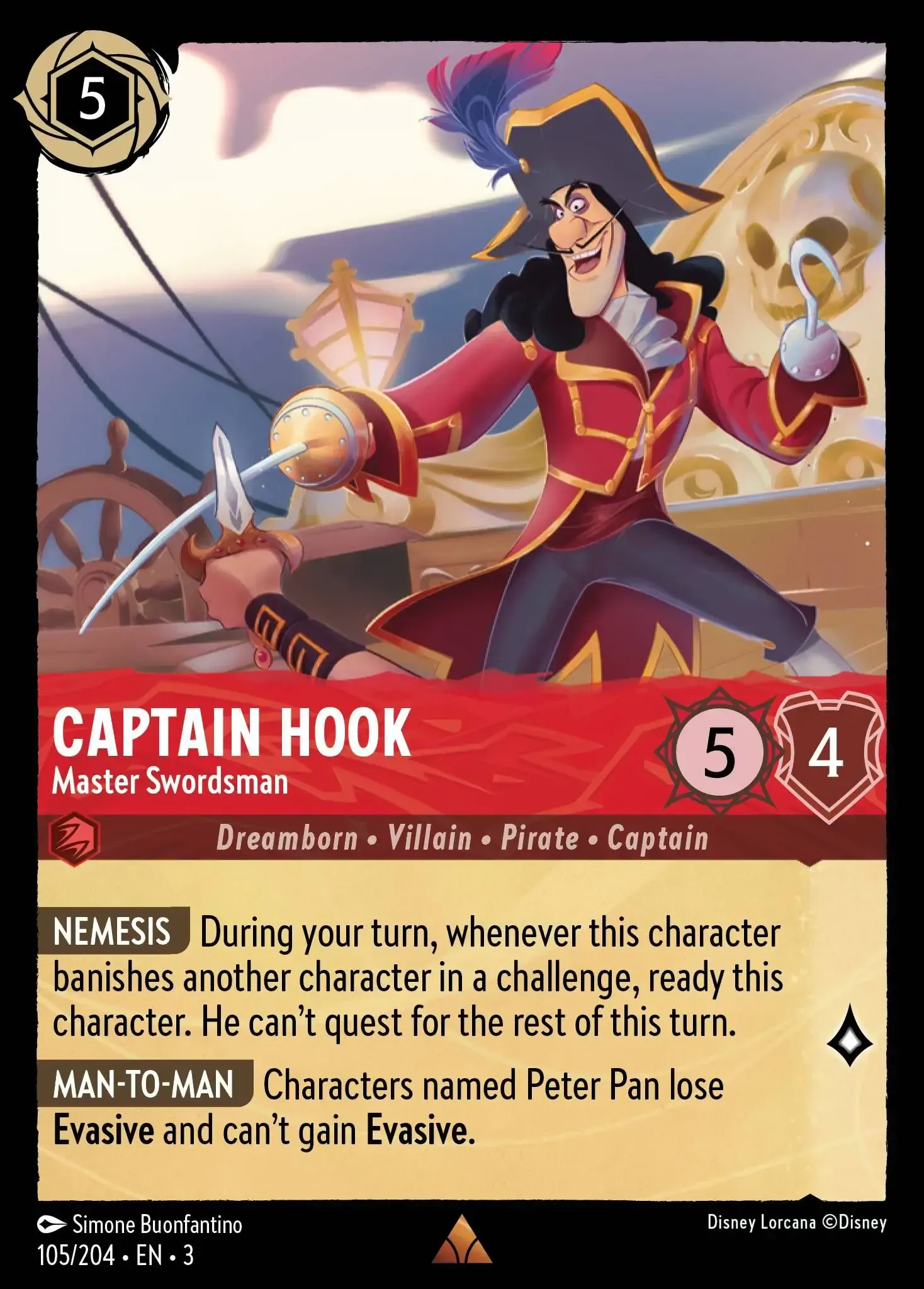 Captain Hook - Master Swordsman · Into the Inklands 105/208