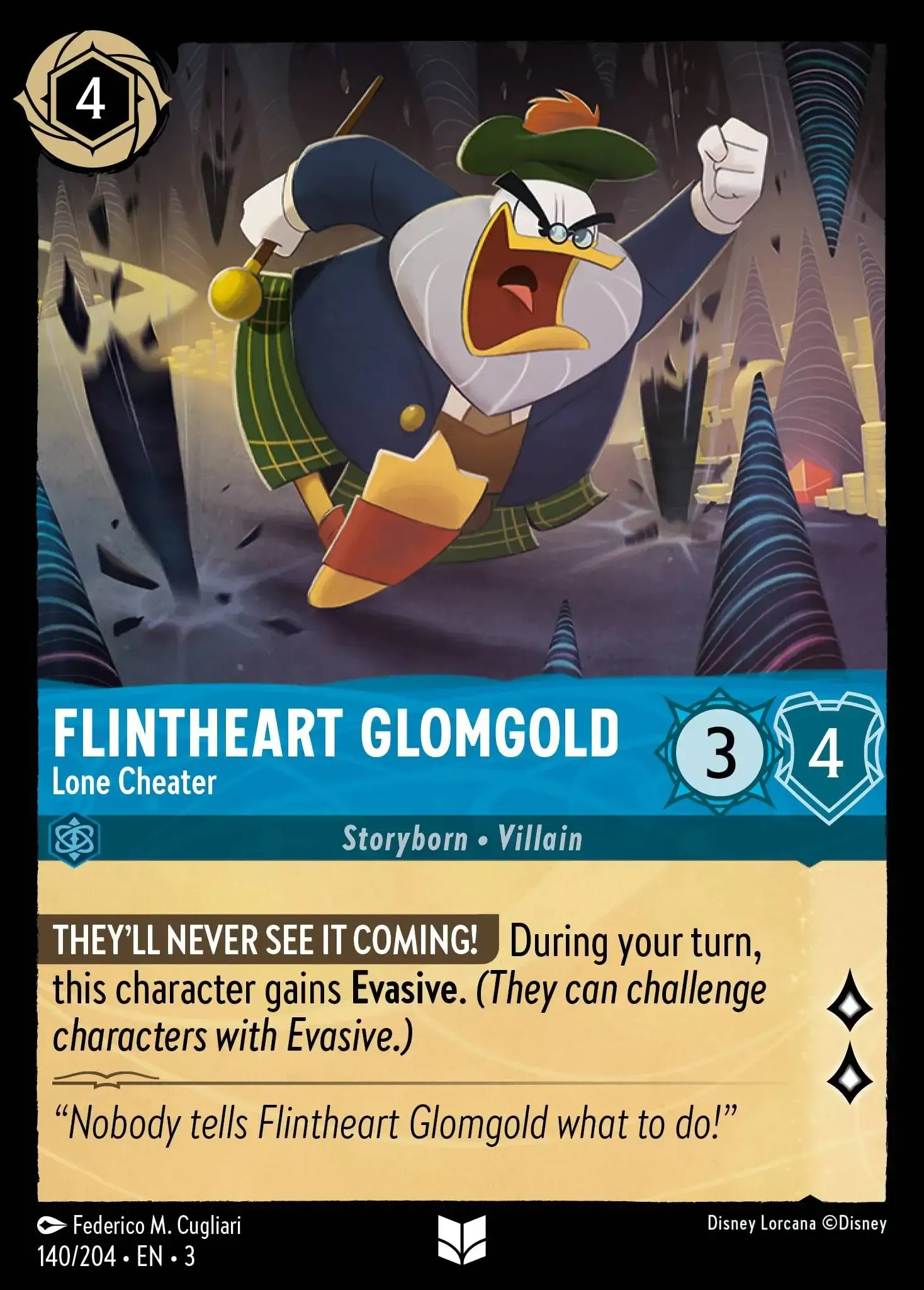 Flintheart Glomgold - Lone Cheater · Into the Inklands 140/208