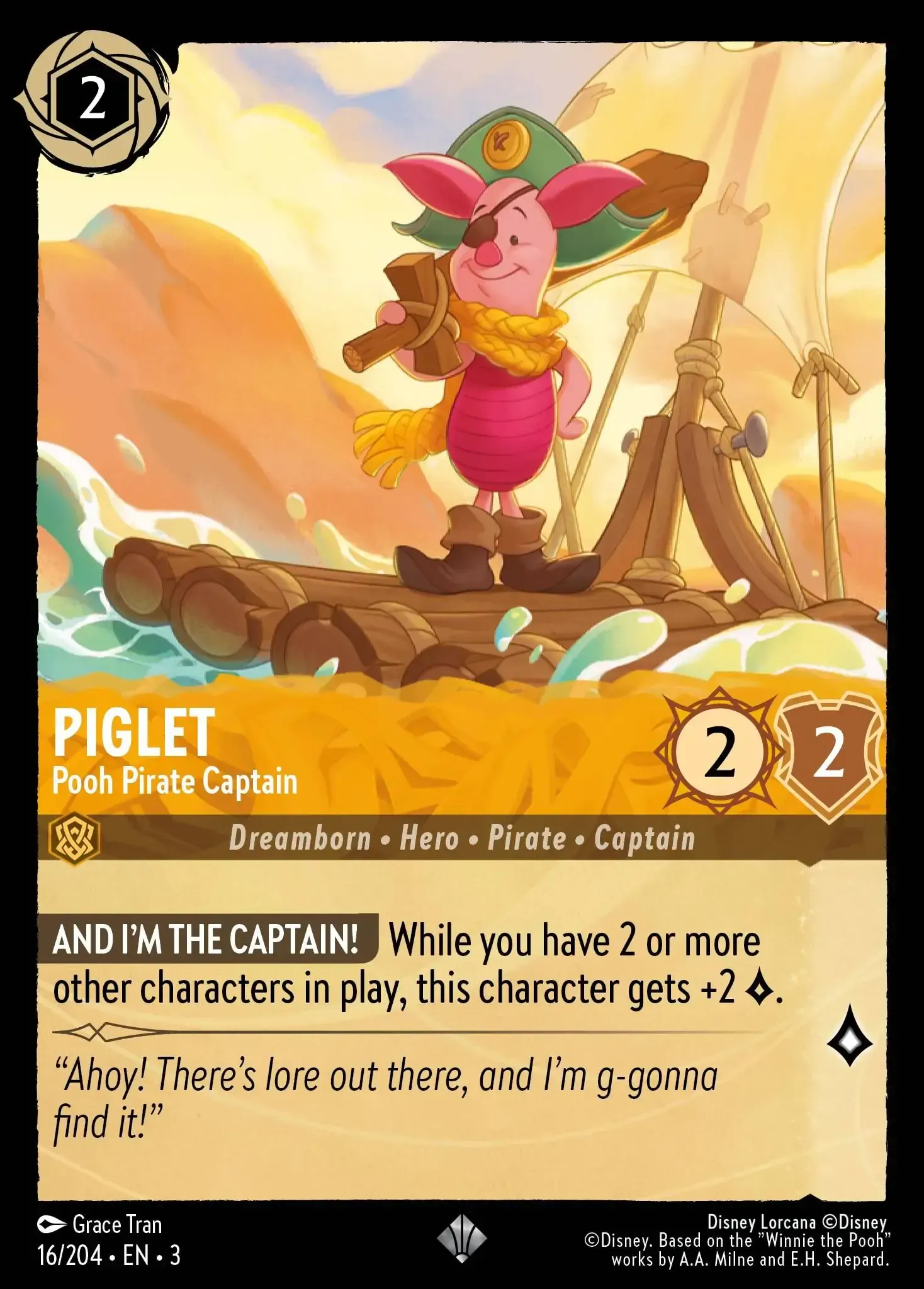 Piglet - Pooh Pirate Captain · Into the Inklands 16/208