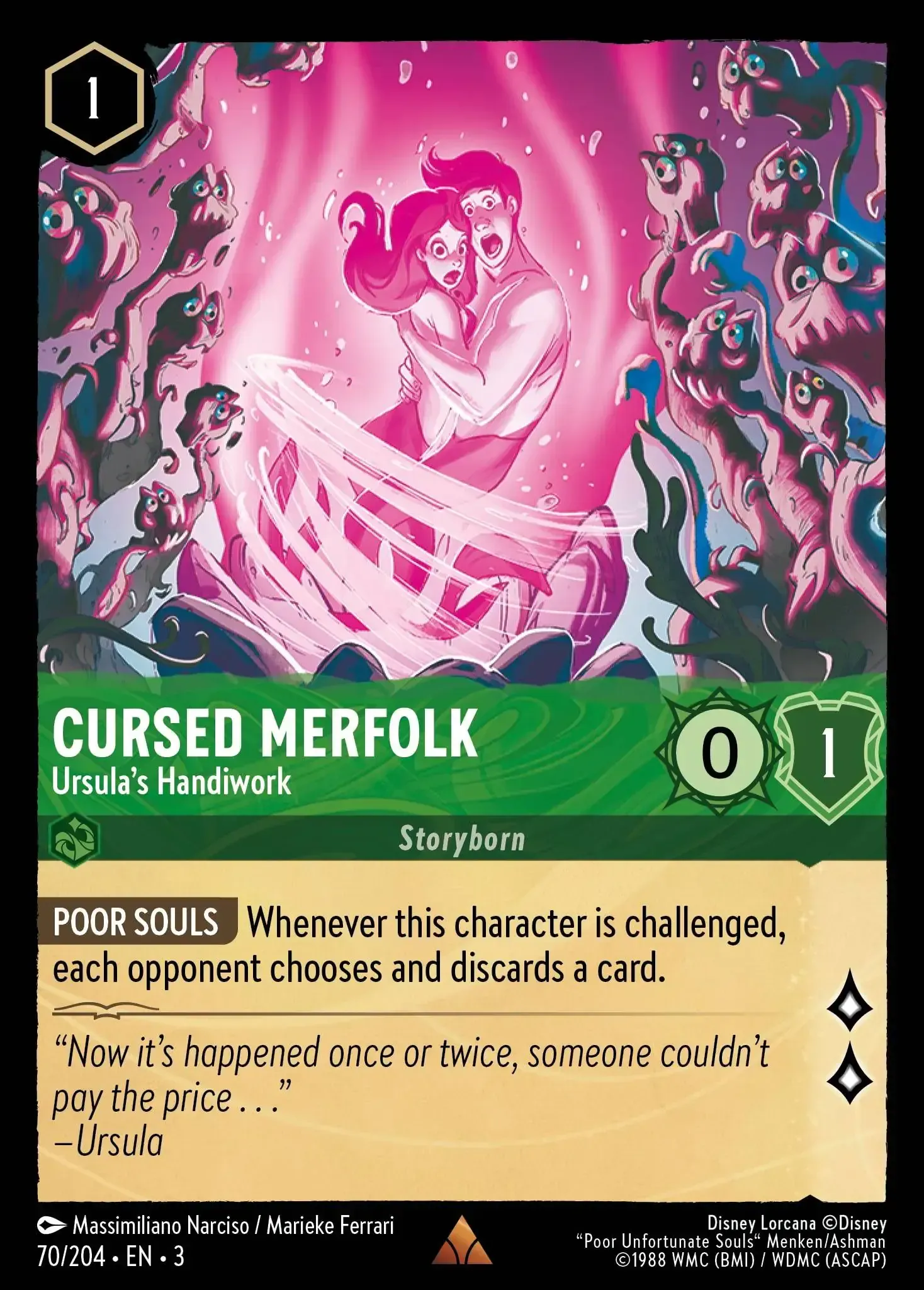 Cursed Merfolk - Ursula's Handiwork · Into the Inklands 70/208