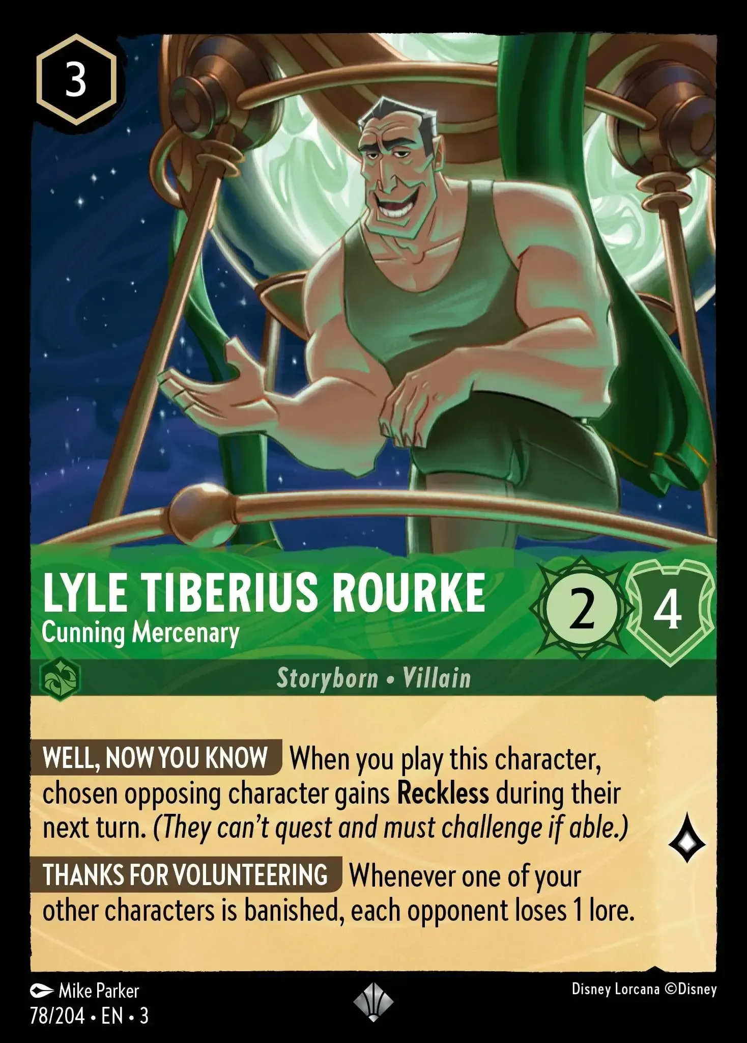 Lyle Tiberius Rourke - Cunning Mercenary · Into the Inklands 78/208