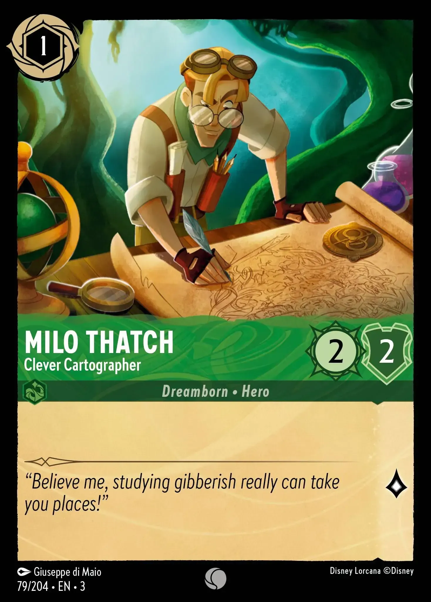 Milo Thatch - Clever Cartographer · Into the Inklands 79/208
