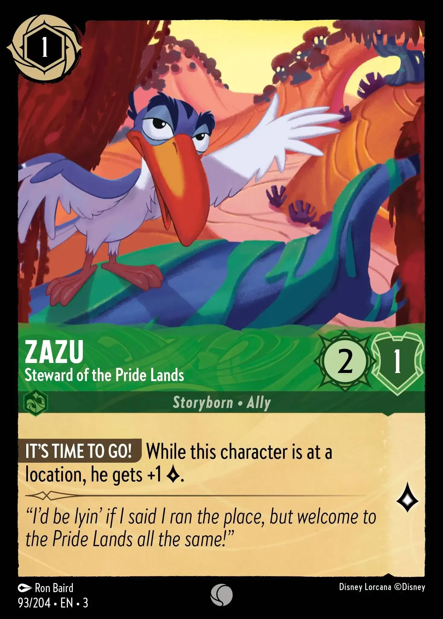 Zazu - Steward of the Pride Lands · Into the Inklands 93/208