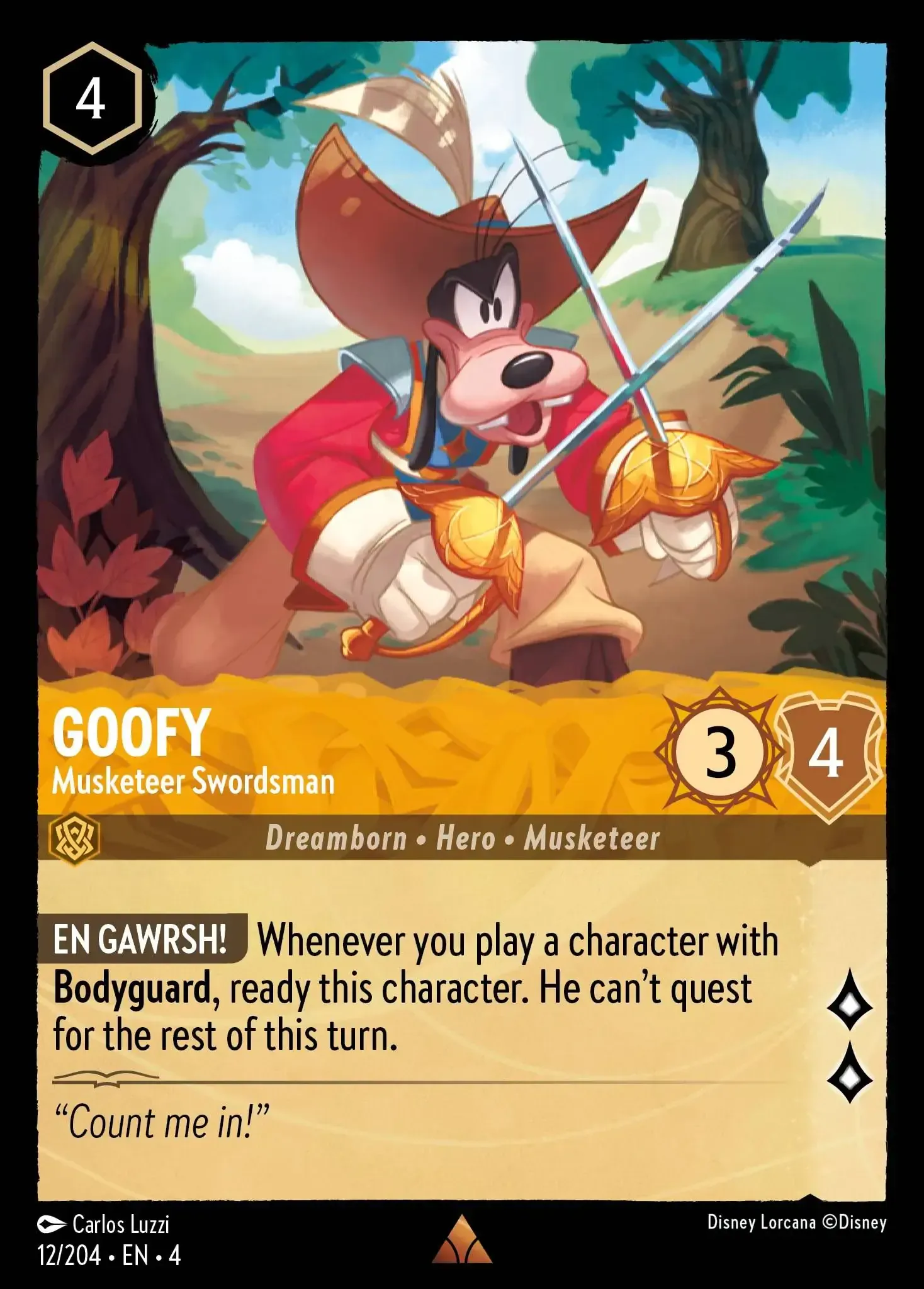 Goofy - Musketeer Swordsman · Ursula's Return 12/207