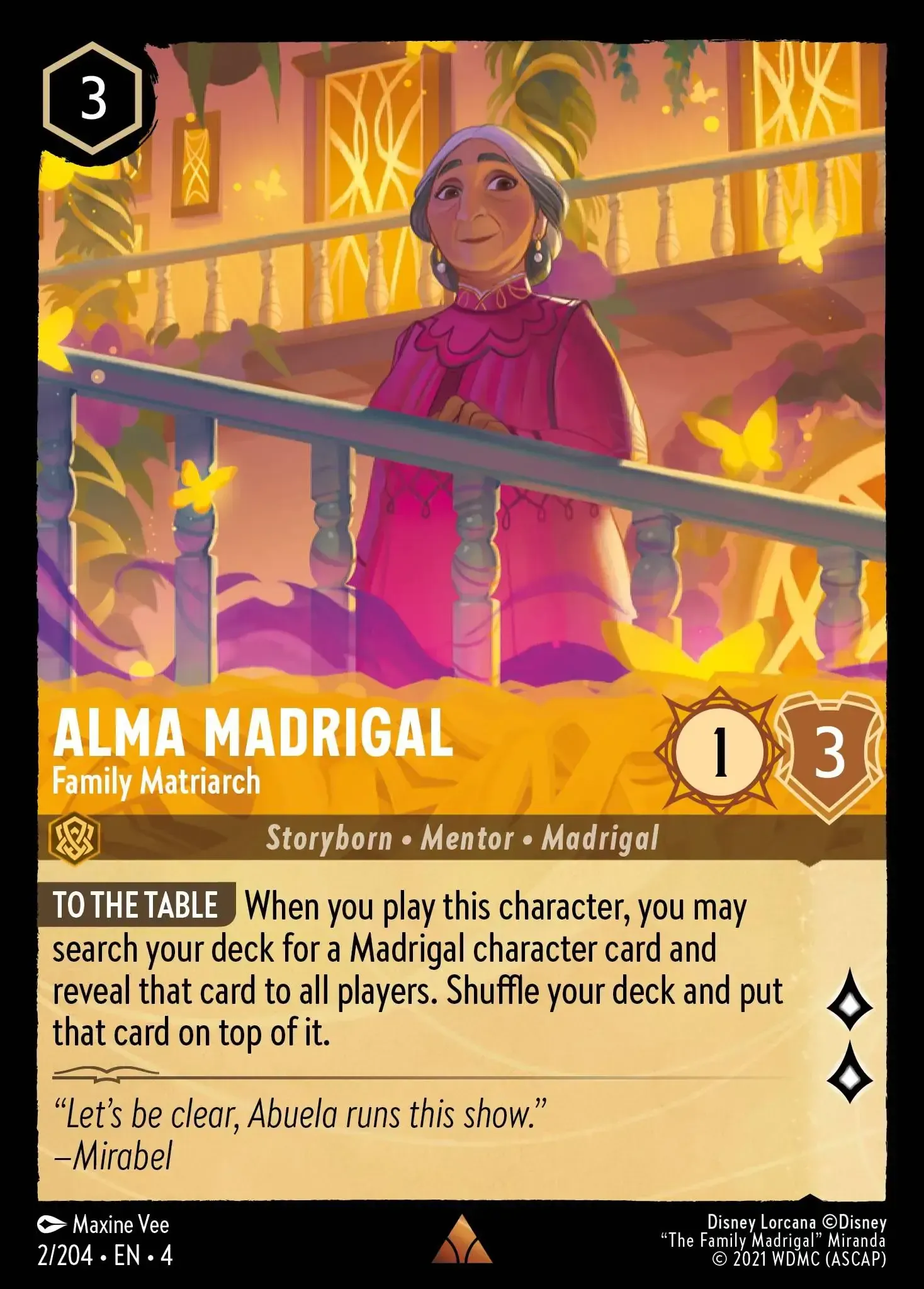 Alma Madrigal - Family Matriarch · Ursula's Return 2/207