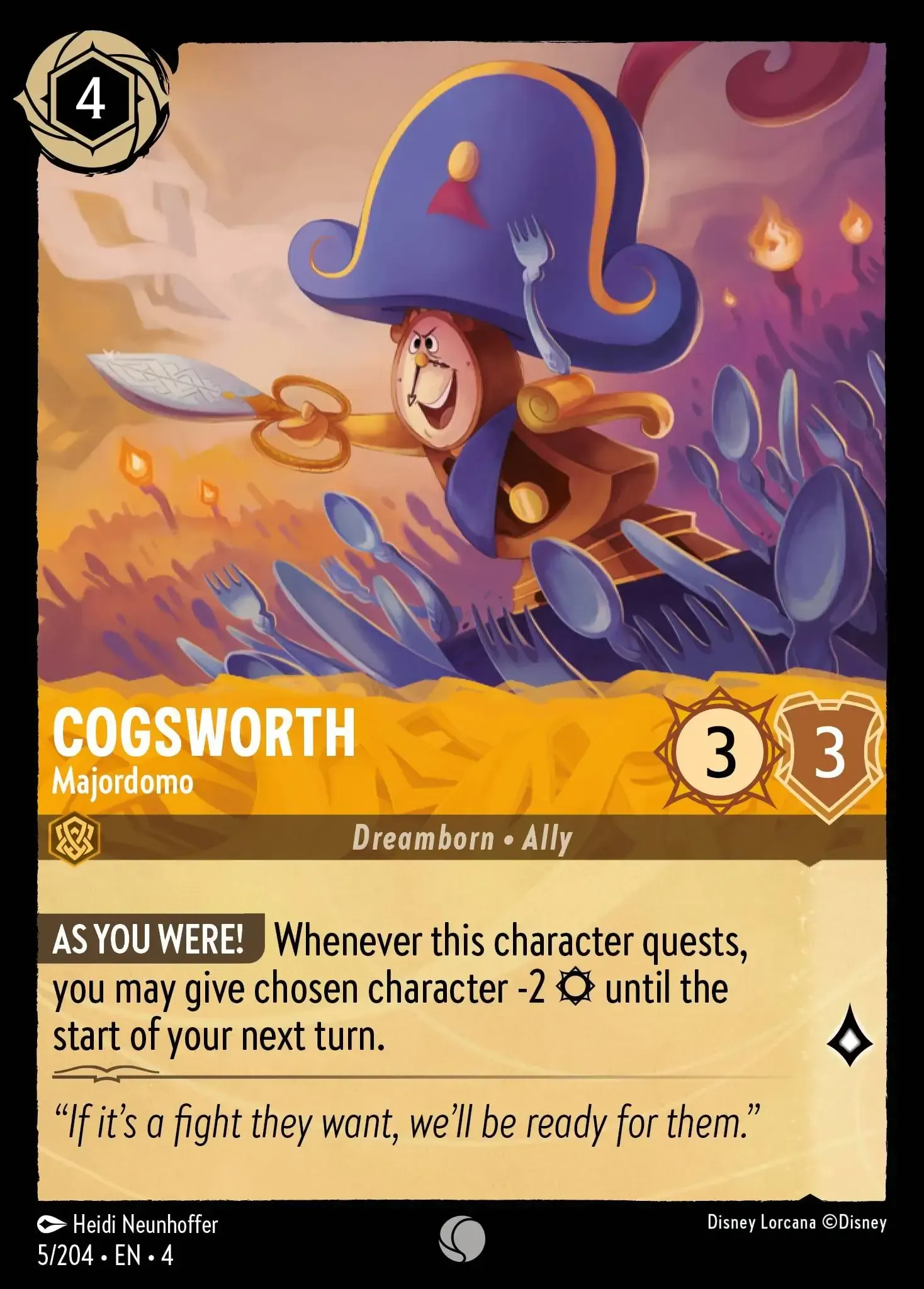 Cogsworth - Majordomo · Ursula's Return 5/207
