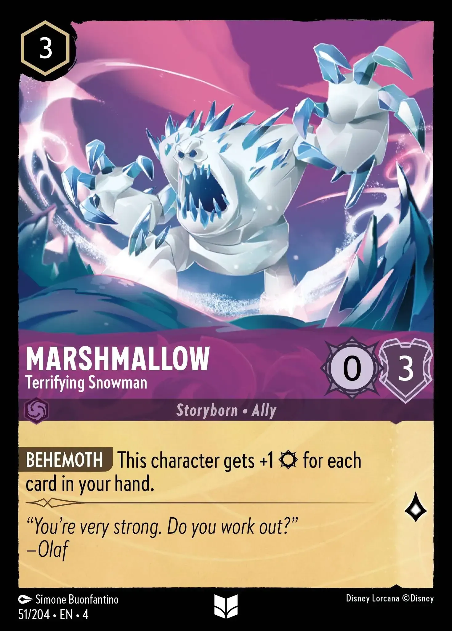 Marshmallow - Terrifying Snowman · Ursula's Return 51/207
