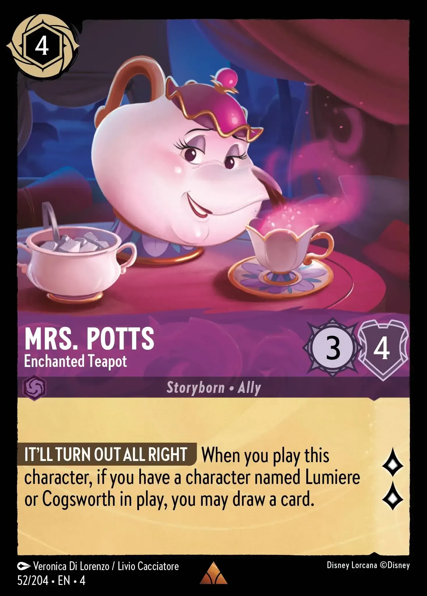 Mrs. Potts - Enchanted Teapot · Ursula's Return 52/207