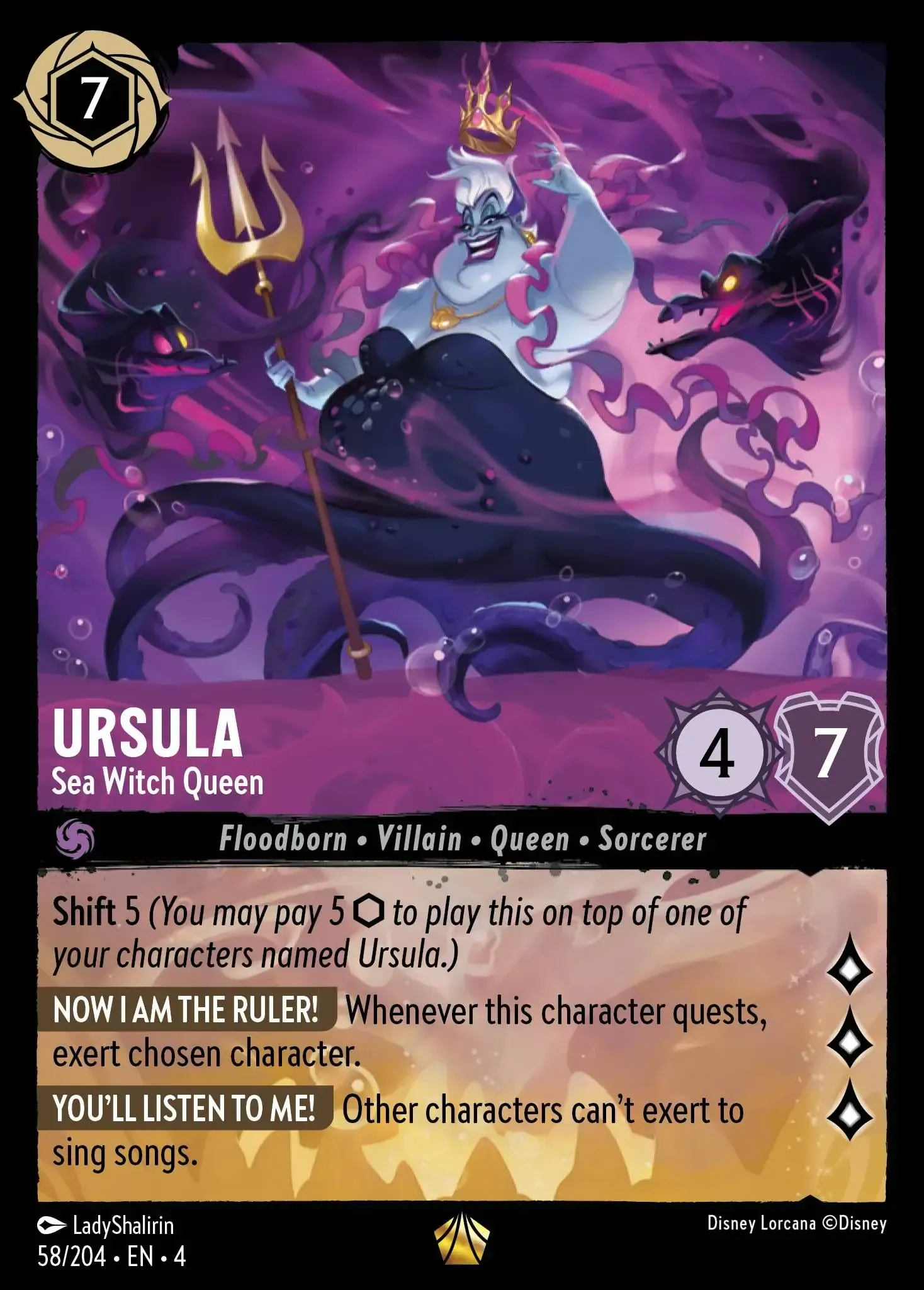 Ursula - Sea Witch Queen · Ursula's Return 58/207