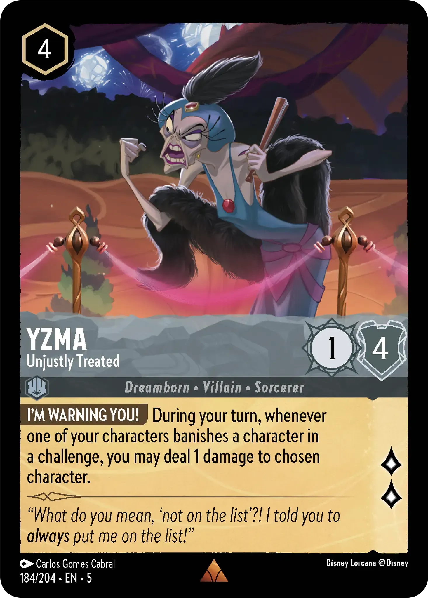 Yzma - Unjustly Treated · Shimmering Skies 184/205