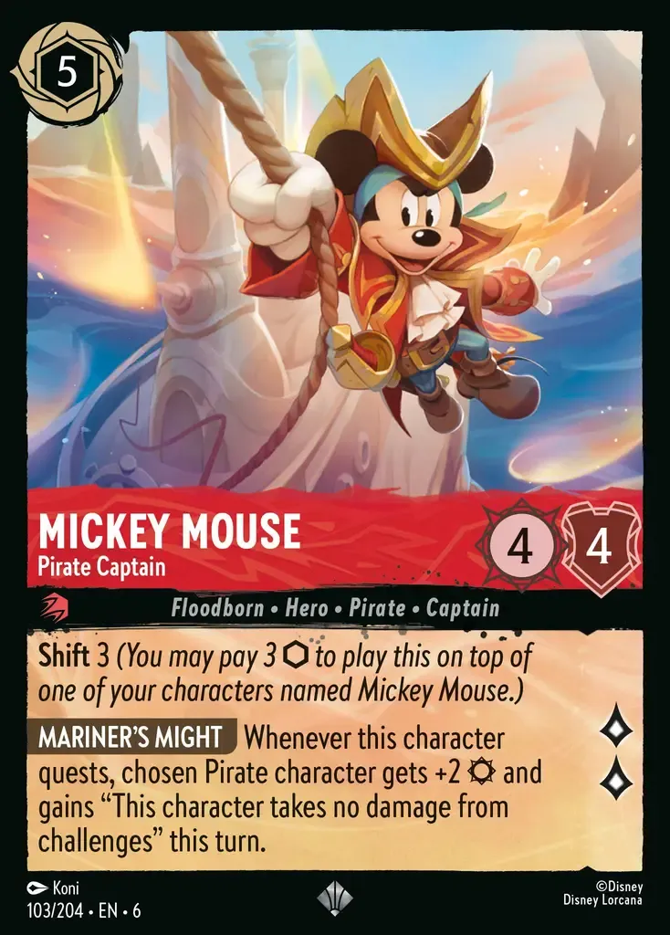 Mickey Mouse - Pirate Captain · Azurite Sea 103/204
