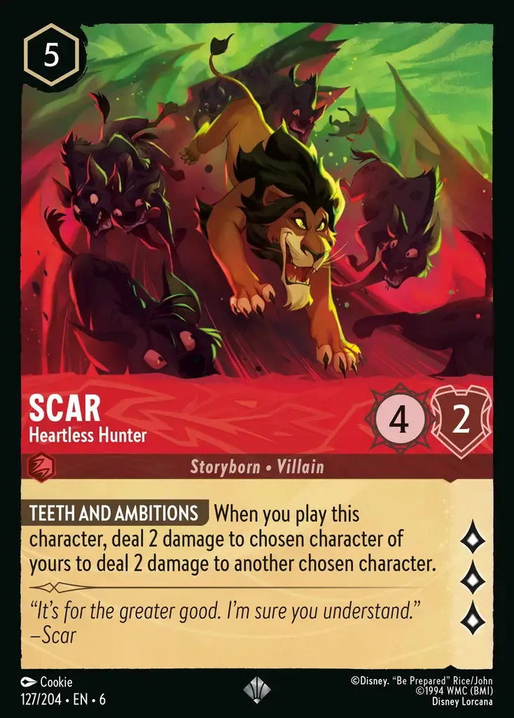 Scar - Heartless Hunter · Azurite Sea 127/204