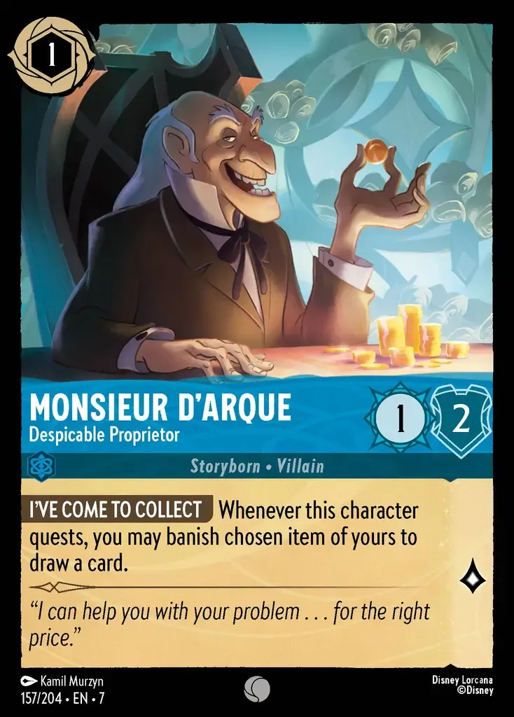 Monsieur D'Arque - Despicable Proprietor · Archazia's Island 157/206