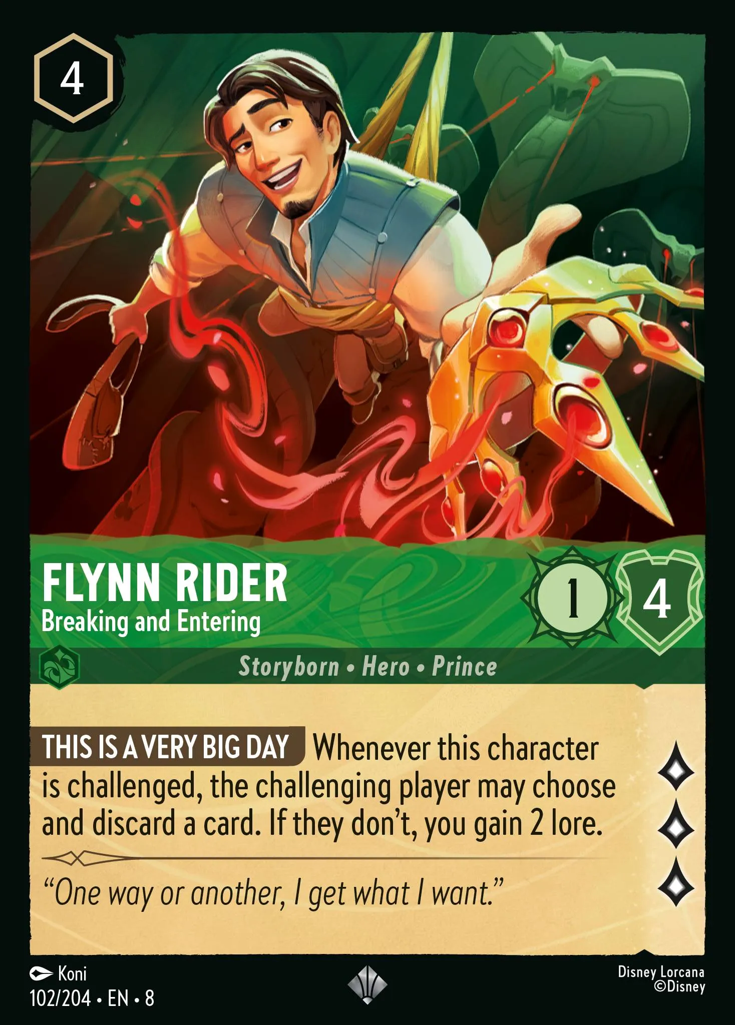 Flynn Rider - Breaking and Entering · Reign of Jafar 102/211