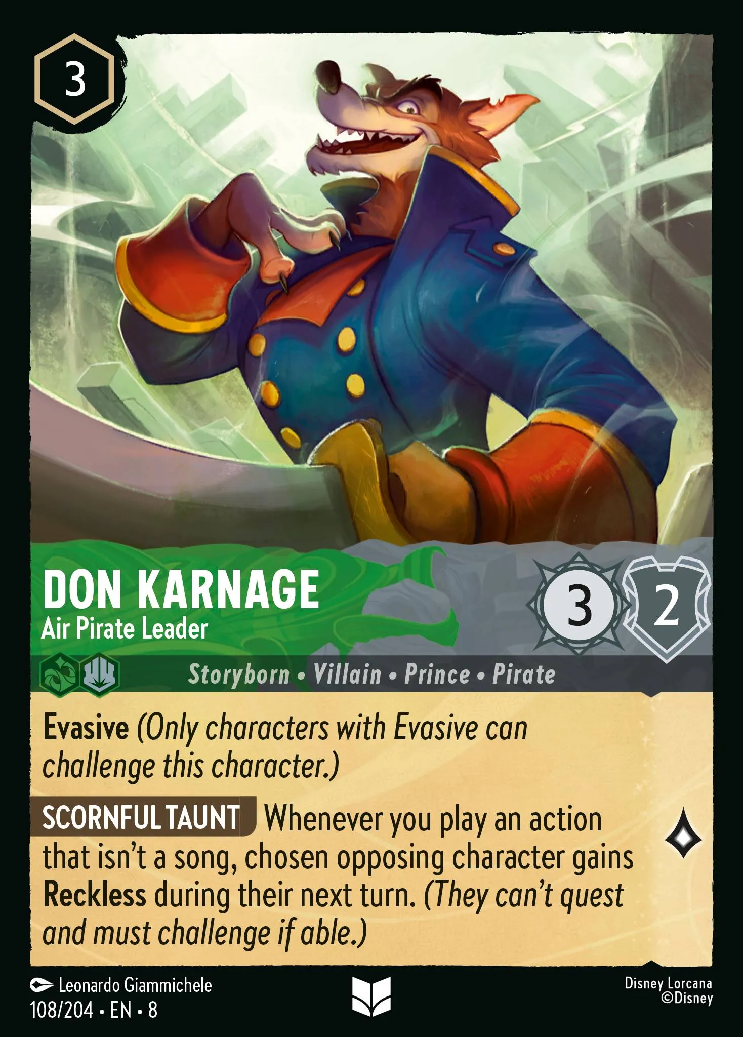 Don Karnage - Air Pirate Leader · Reign of Jafar 108/211