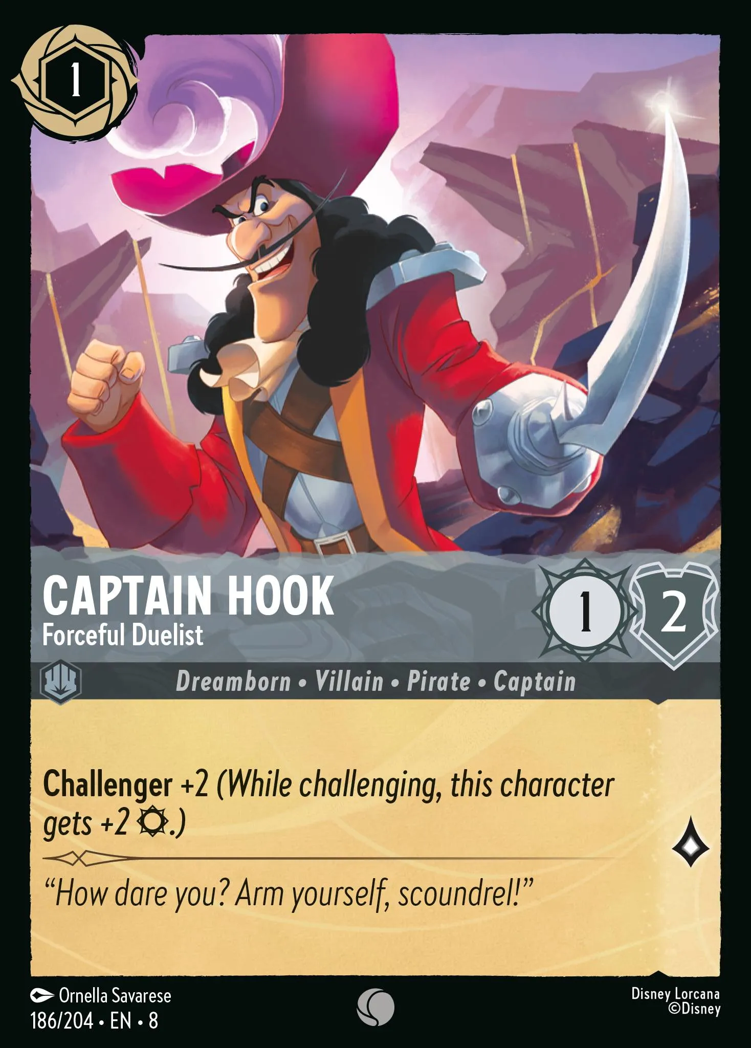 Captain Hook - Forceful Duelist · Reign of Jafar 186/211