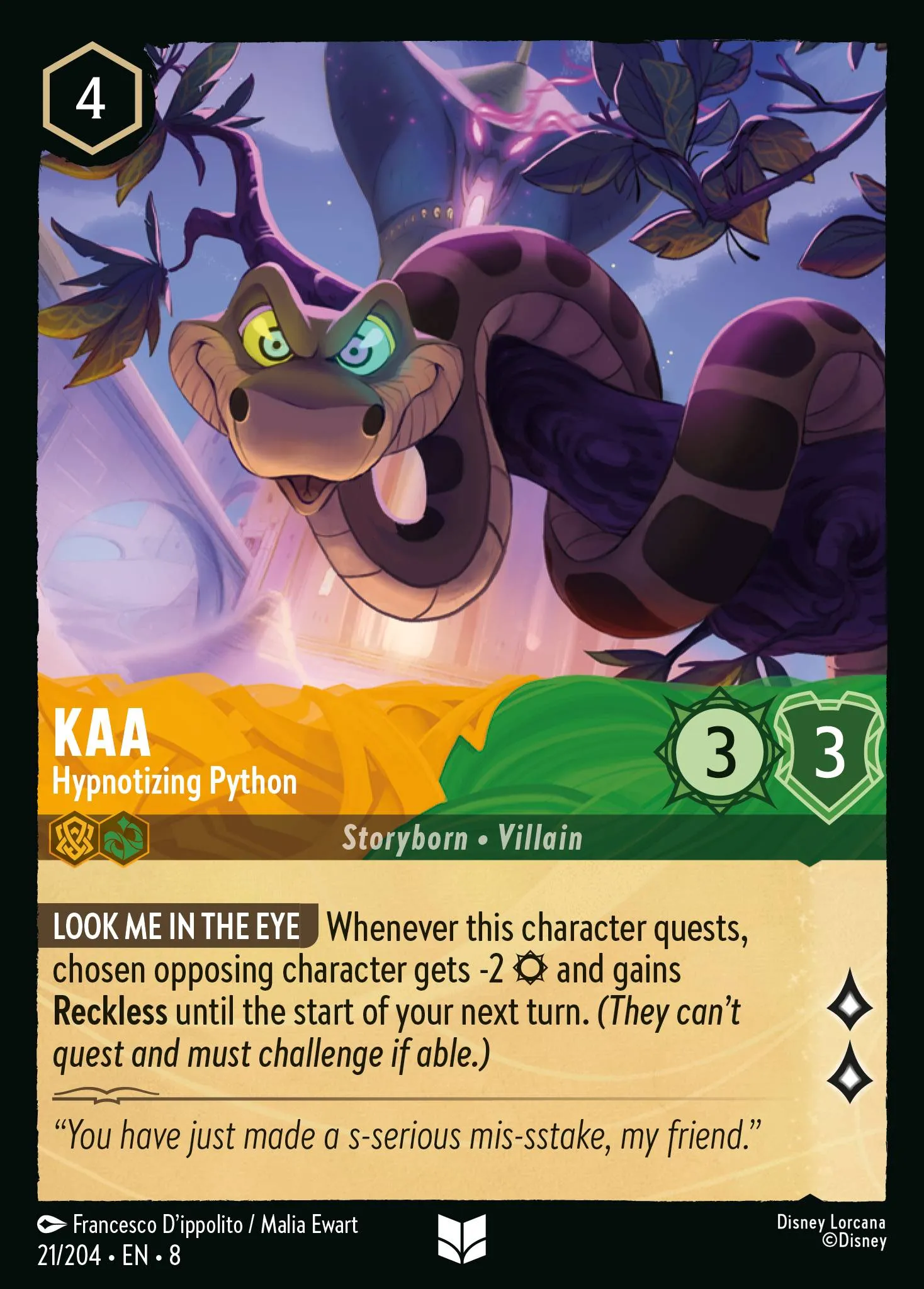 Kaa - Hypnotizing Python · Reign of Jafar 21/211