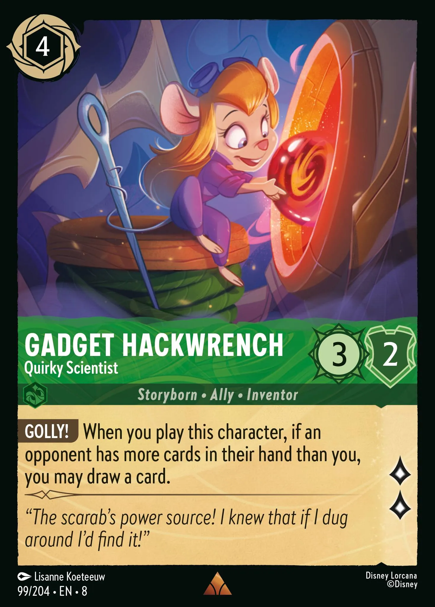 Gadget Hackwrench - Quirky Scientist · Reign of Jafar 99/211