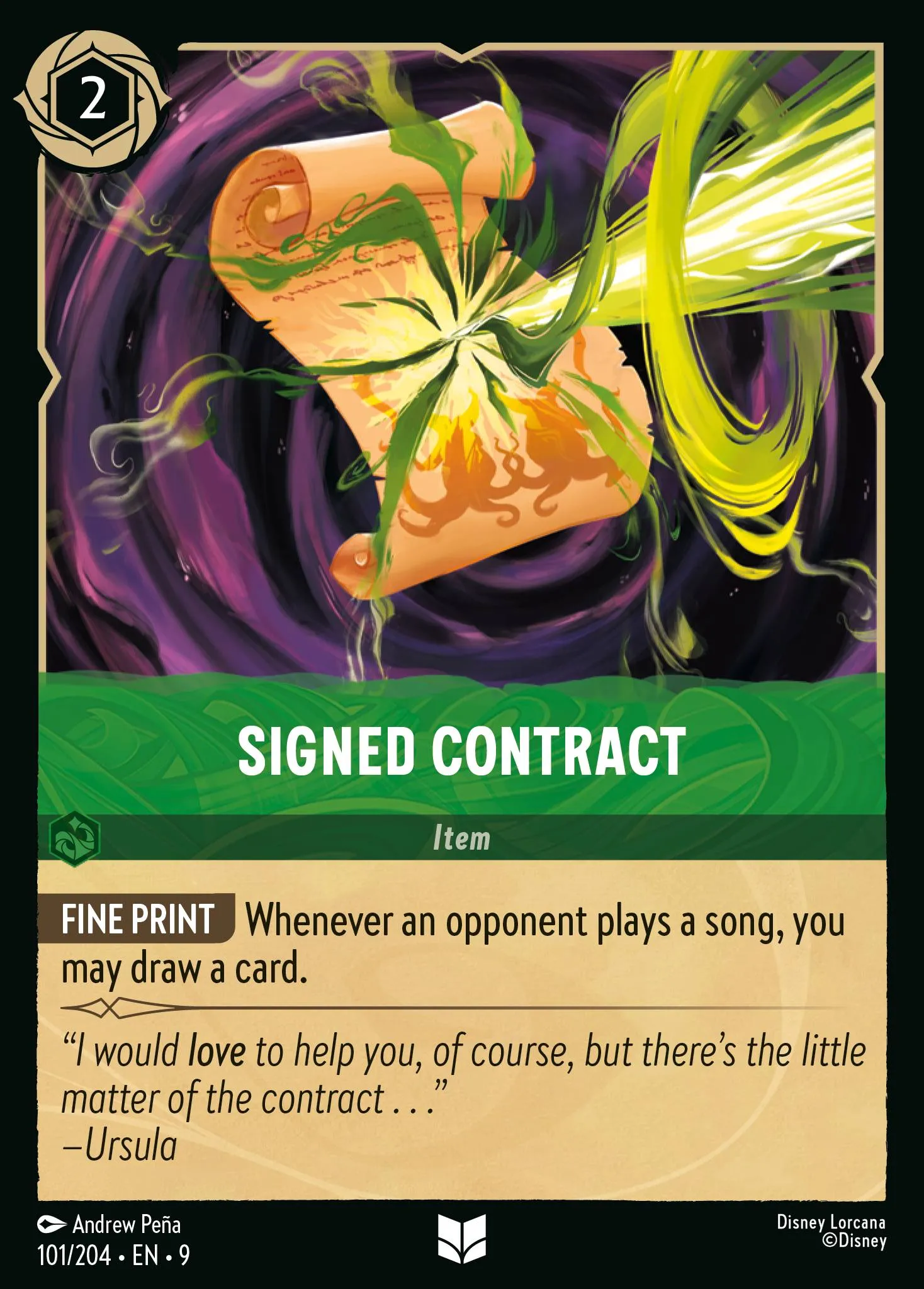 Signed Contract · Fabled 101/225