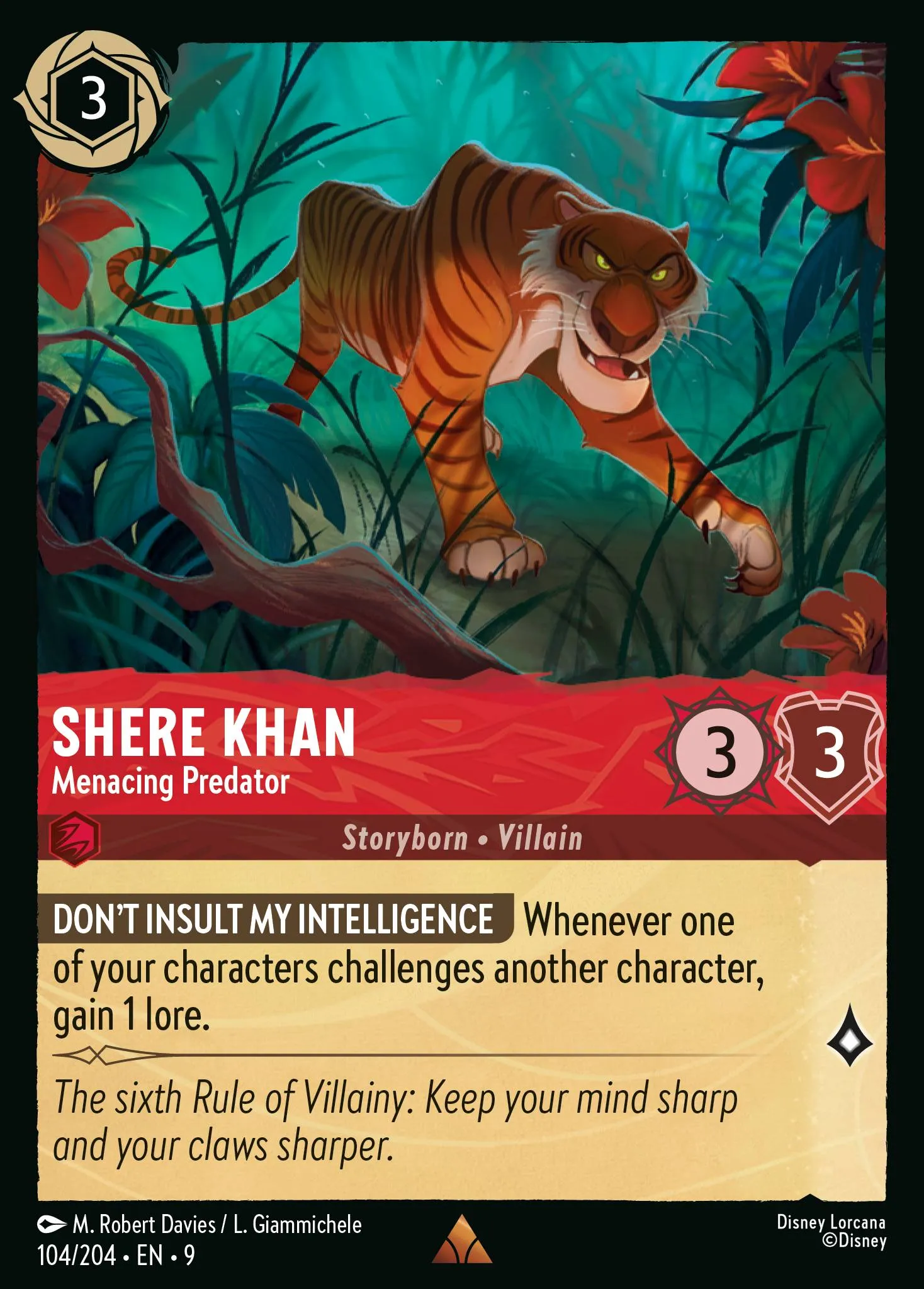 Shere Khan - Menacing Predator · Fabled 104/225