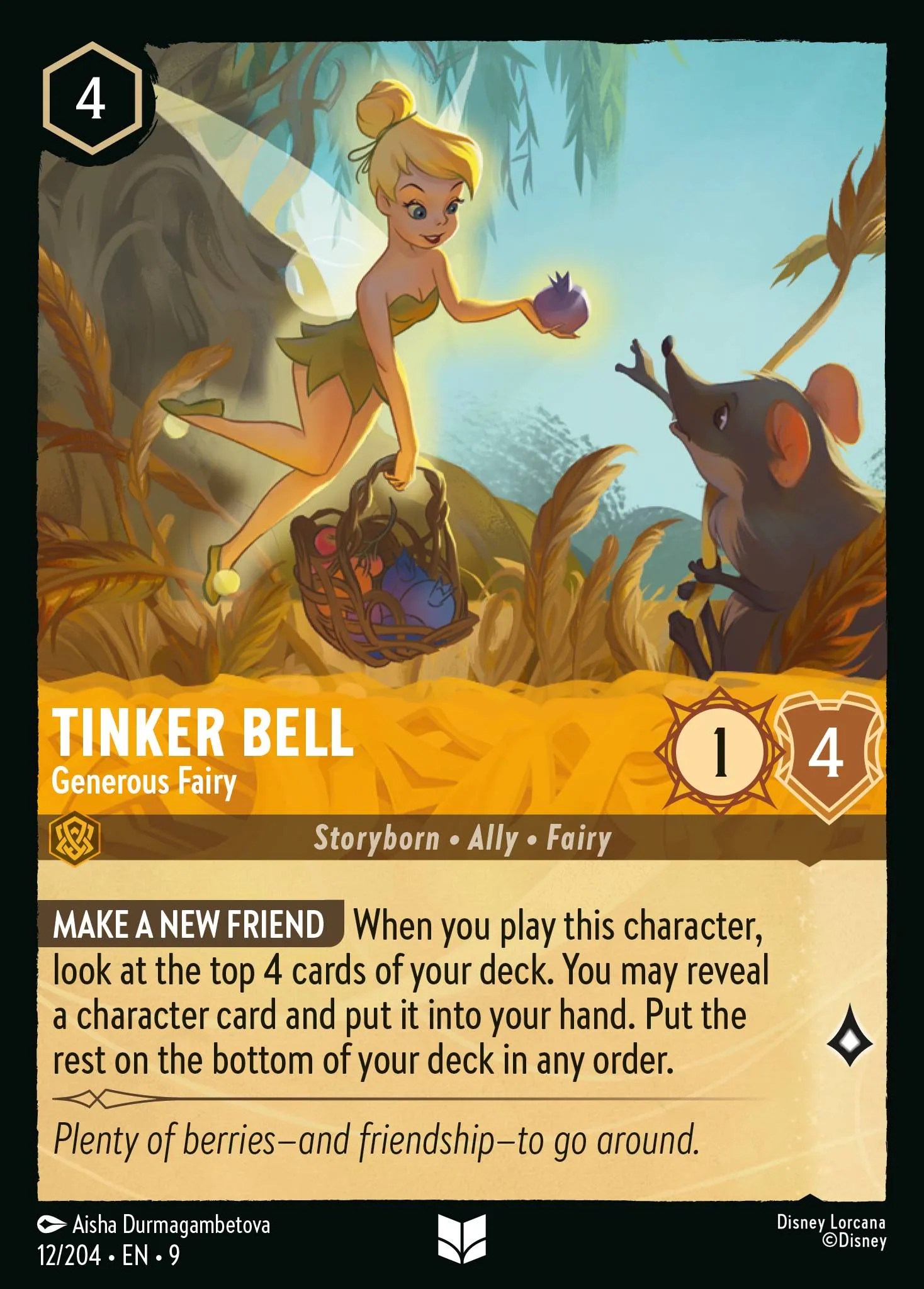 Tinker Bell - Generous Fairy · Fabled 12/225