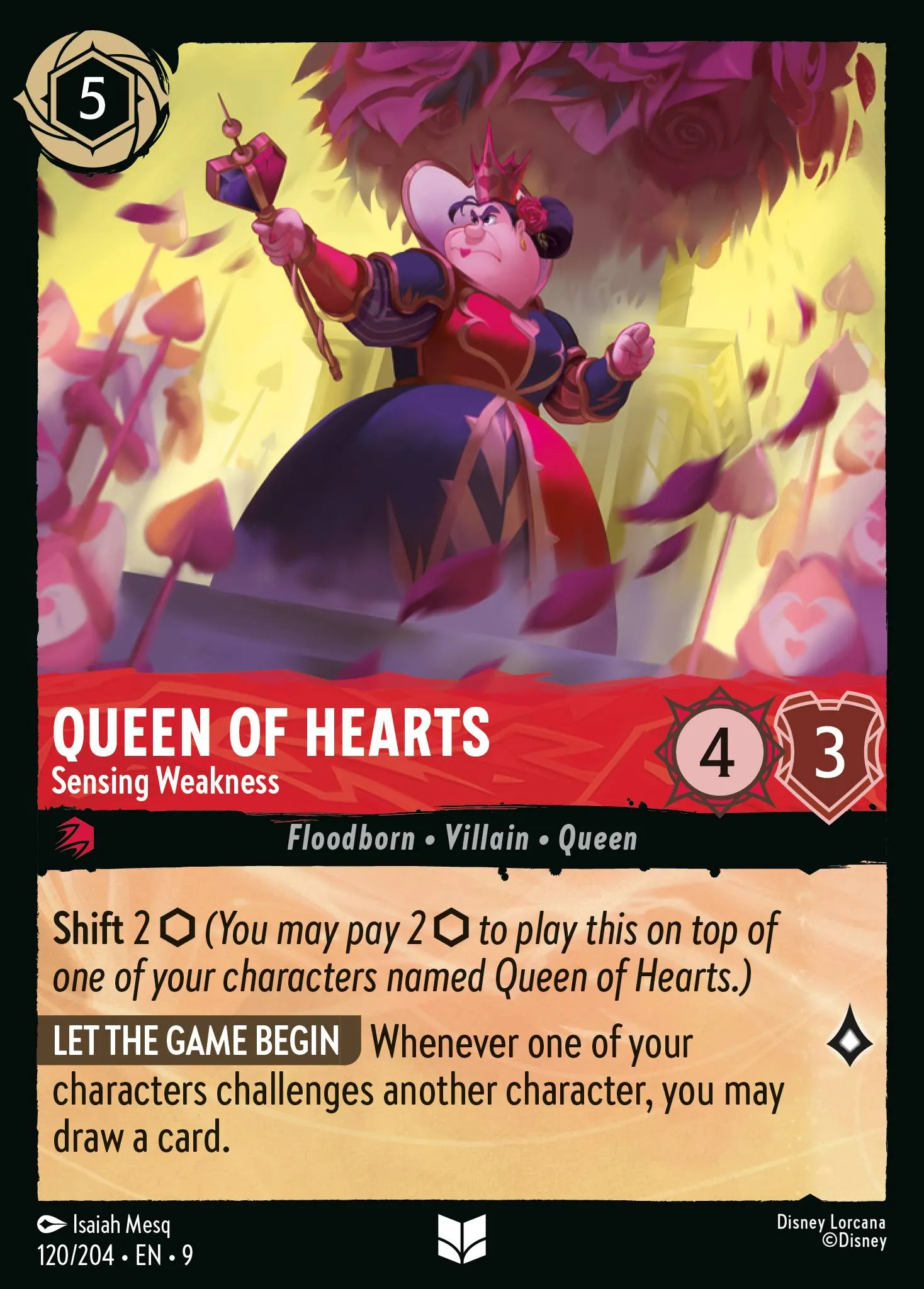 Queen of Hearts - Sensing Weakness · Fabled 120/225