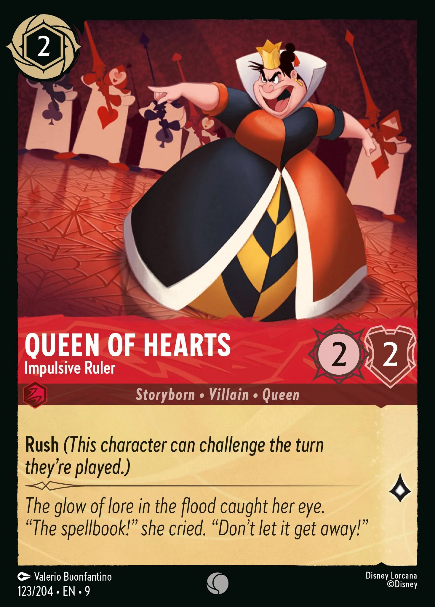 Queen of Hearts - Impulsive Ruler · Fabled 123/225