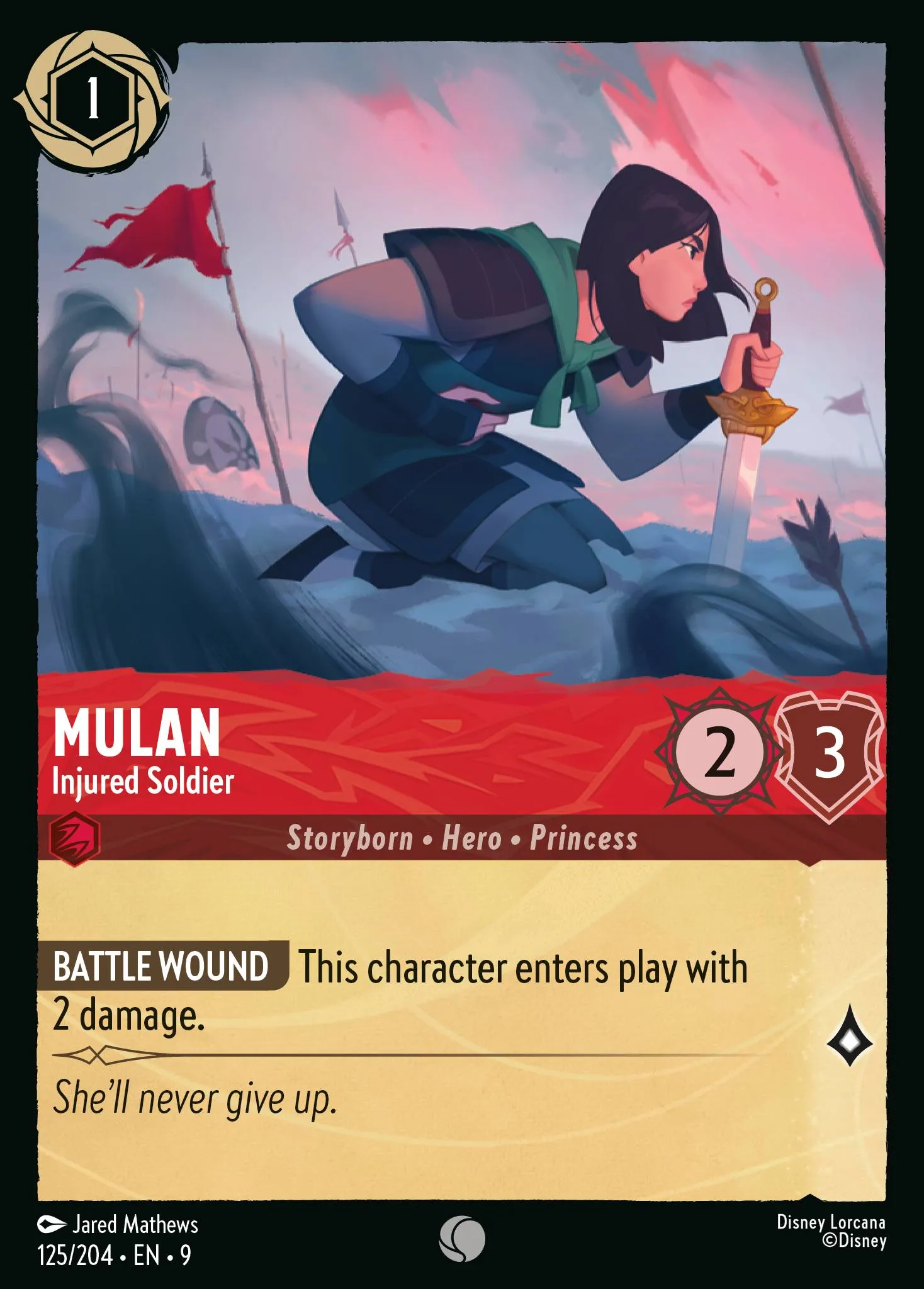 Mulan - Injured Soldier · Fabled 125/225