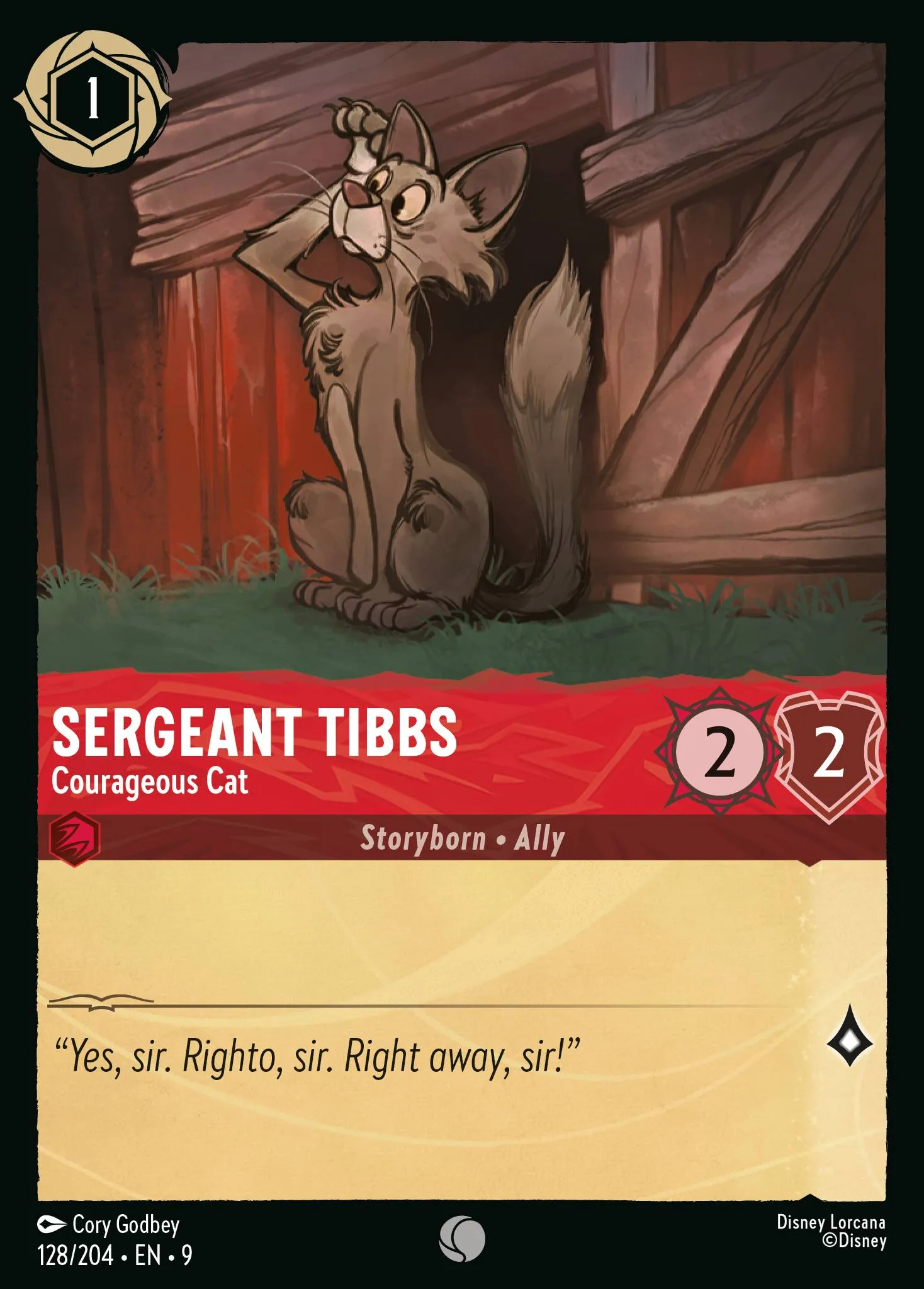 Sergeant Tibbs - Courageous Cat · Fabled 128/225