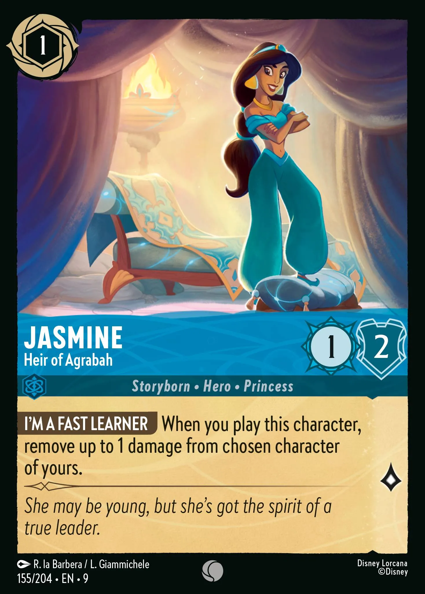 Jasmine - Heir of Agrabah · Fabled 155/225
