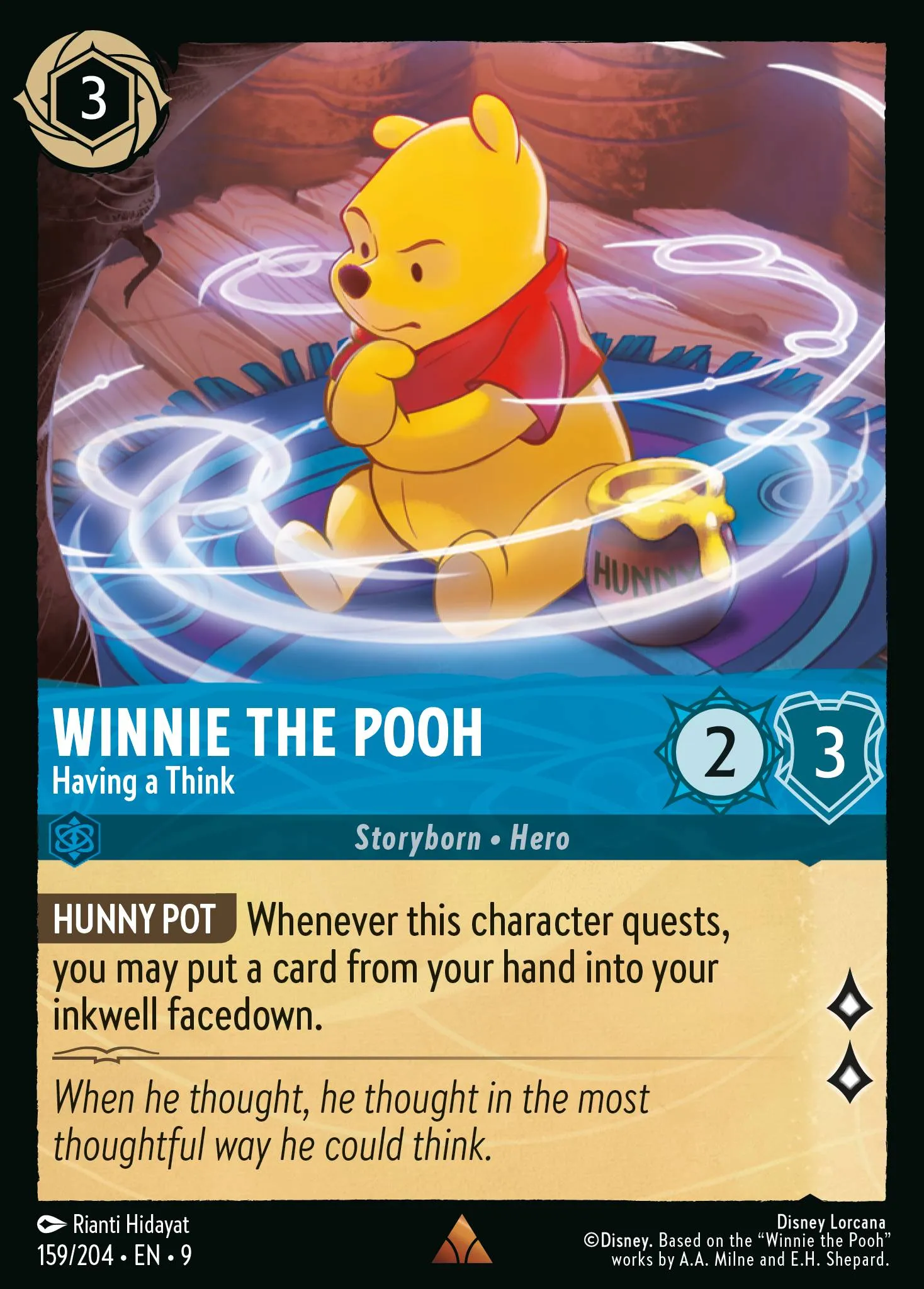 Winnie the Pooh - Having a Think · Fabled 159/225