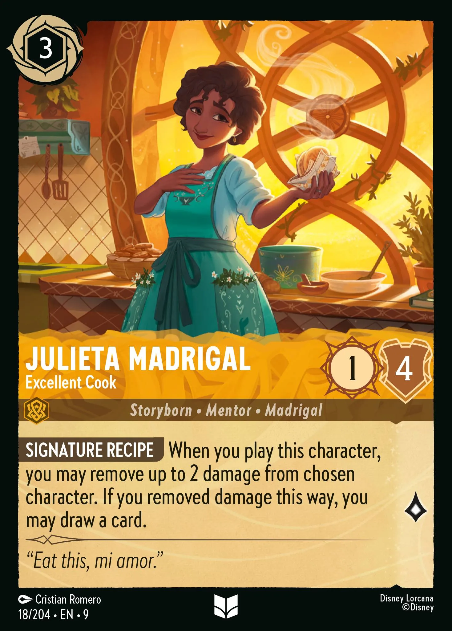 Julieta Madrigal - Excellent Cook · Fabled 18/225