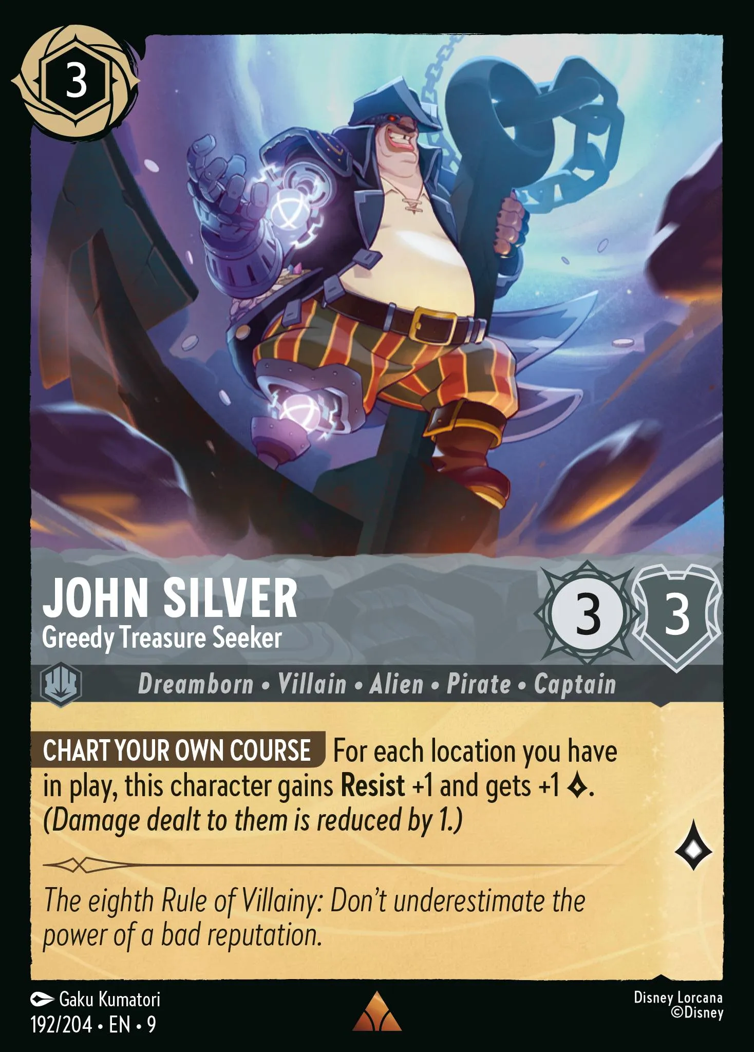 John Silver - Greedy Treasure Seeker · Fabled 192/225