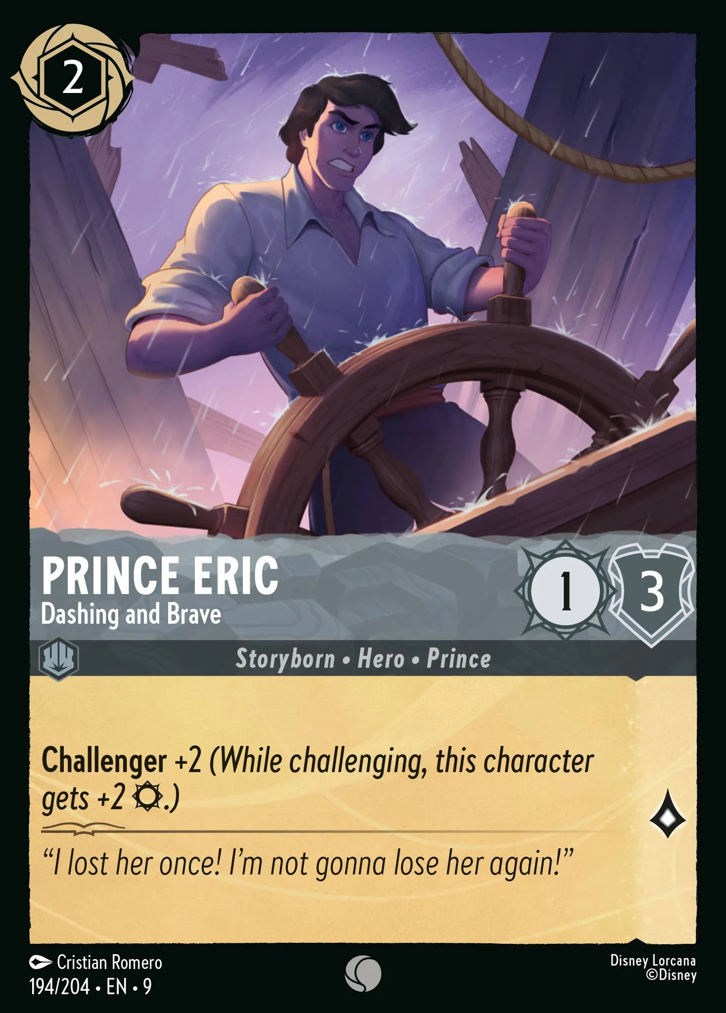 Prince Eric - Dashing and Brave · Fabled 194/225