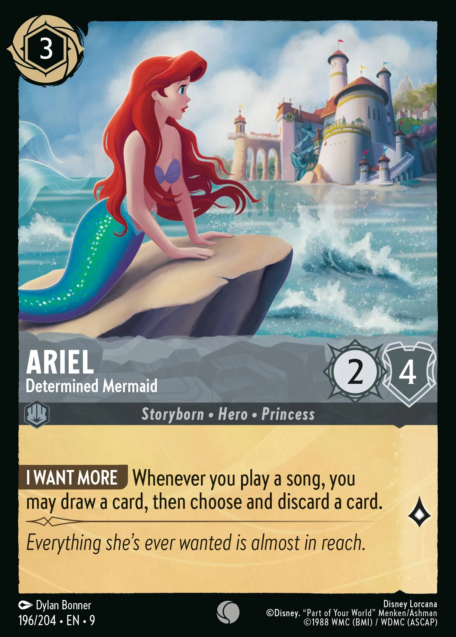 Ariel - Determined Mermaid · Fabled 196/225