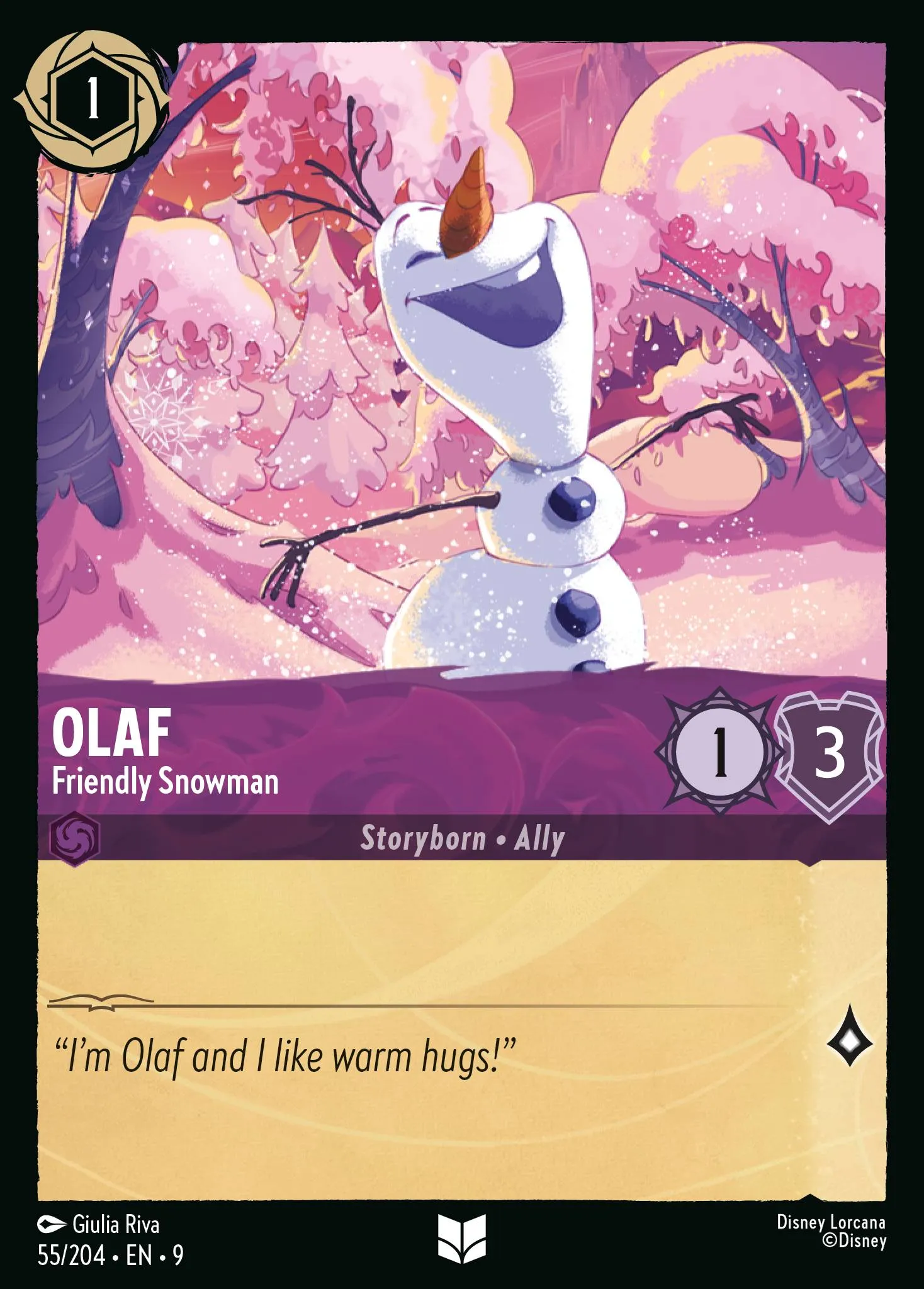 Olaf - Friendly Snowman · Fabled 55/225