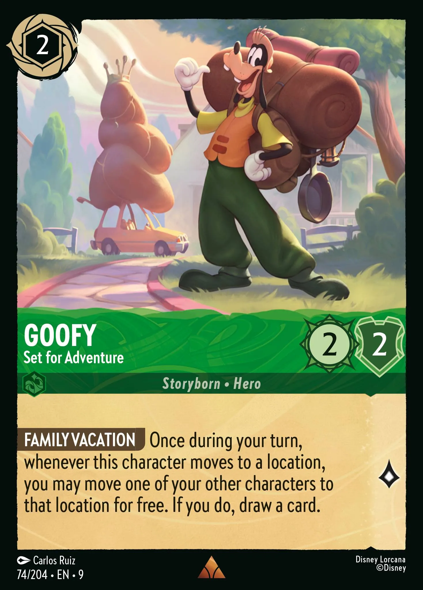 Goofy - Set for Adventure · Fabled 74/225