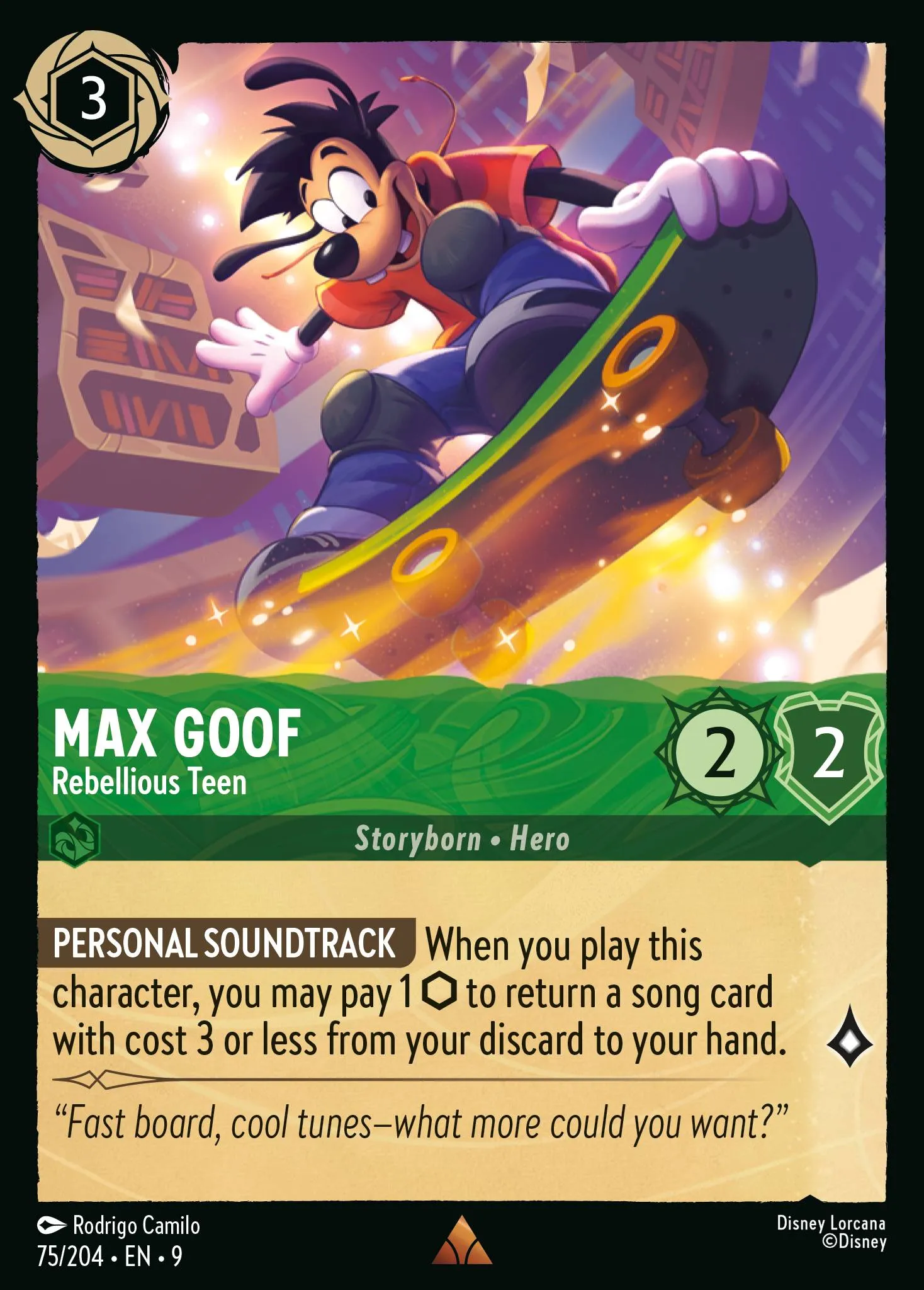 Max Goof - Rebellious Teen · Fabled 75/225