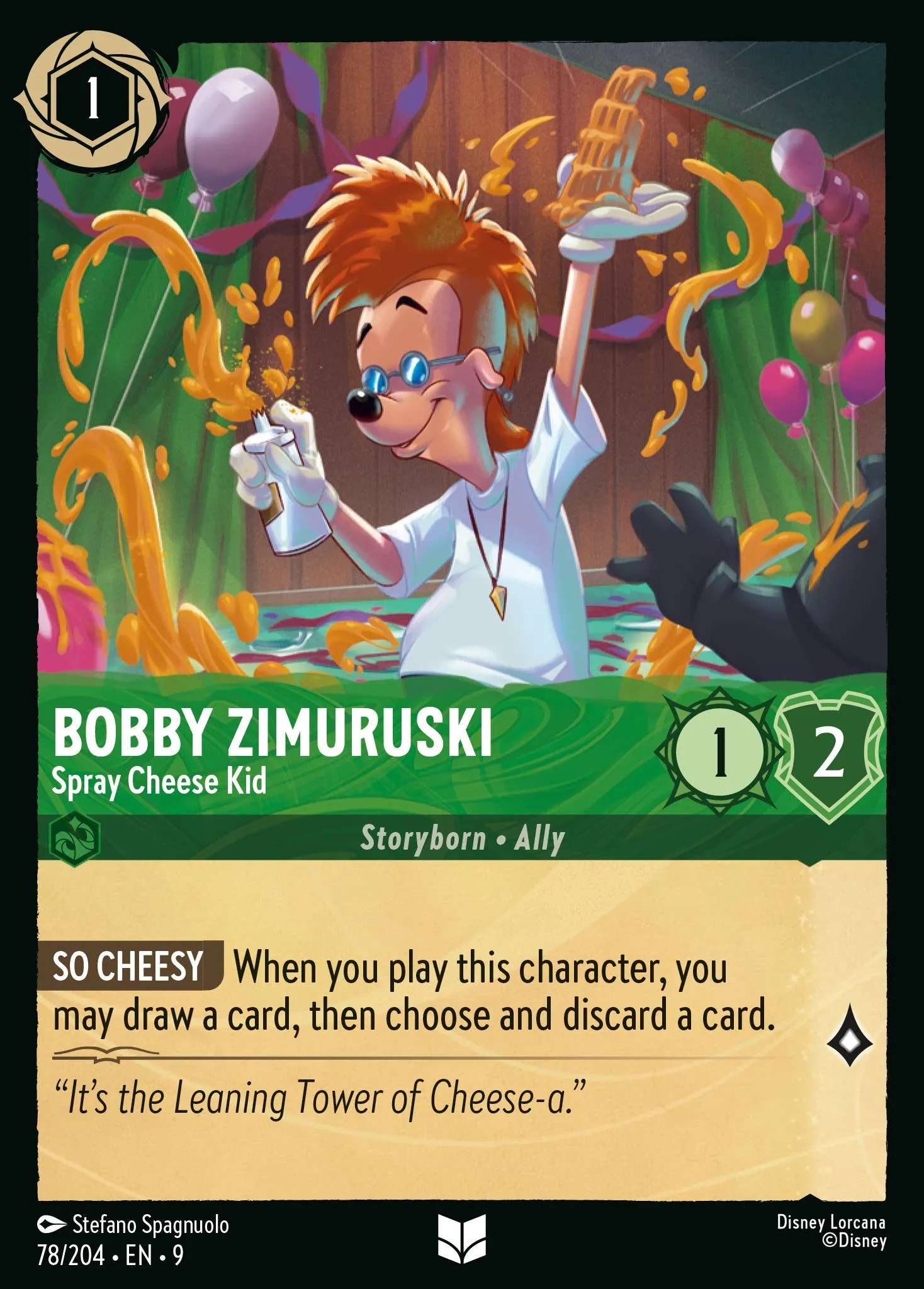 Bobby Zimuruski - Spray Cheese Kid · Fabled 78/225
